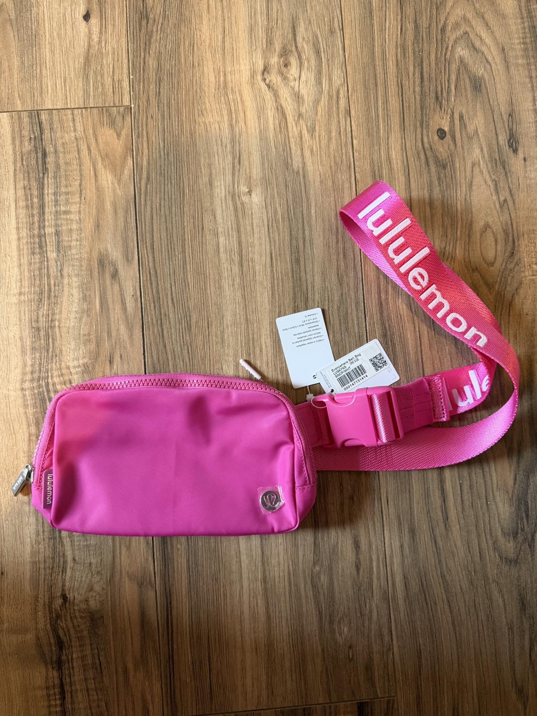 Lululemon Everywhere Belt Bag 1L - Sonic Pink with Logo