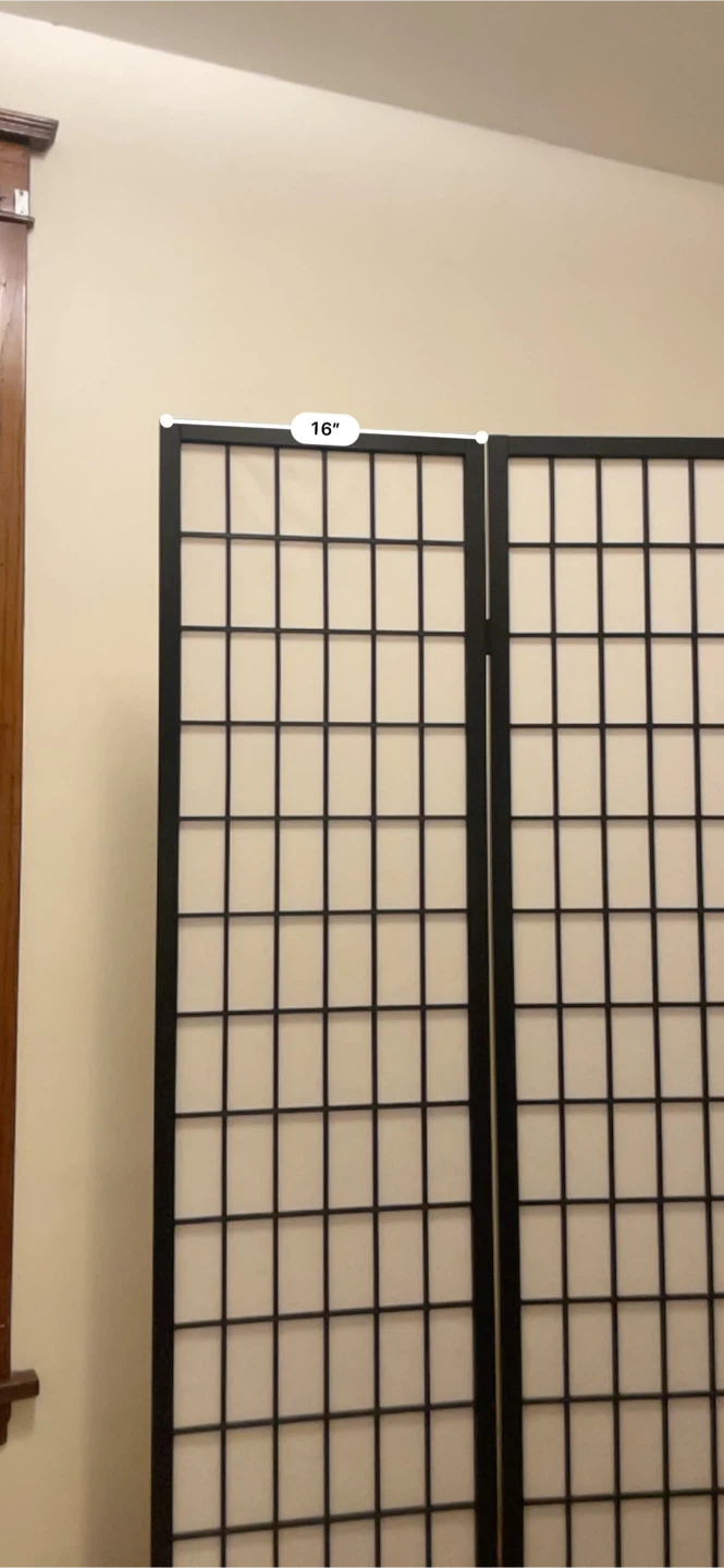 4-Panel Room Divider Screen - White and Black - photo 3