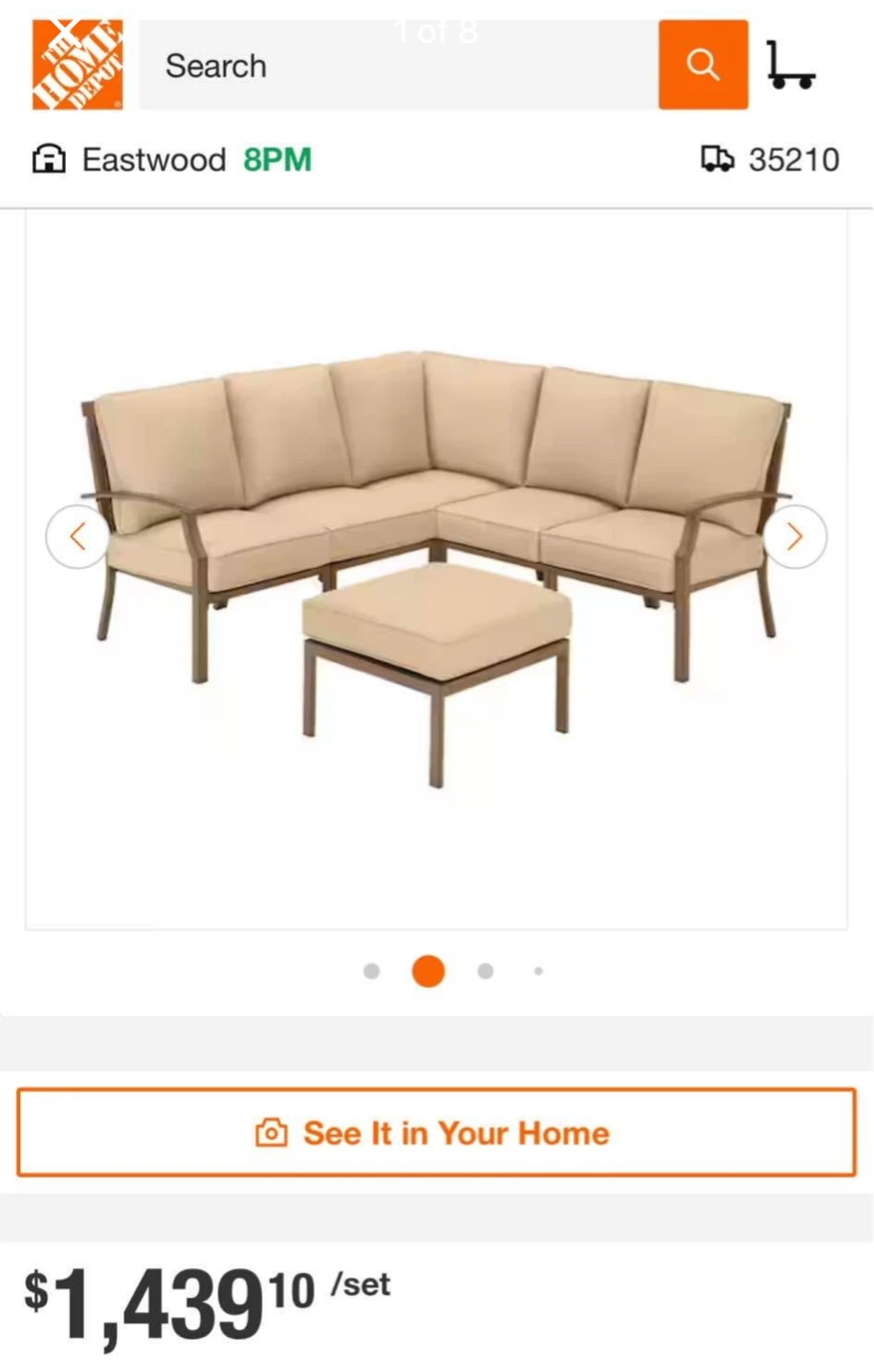 Outdoor Sectional Sofa Seating Set with Ottoman - photo 3