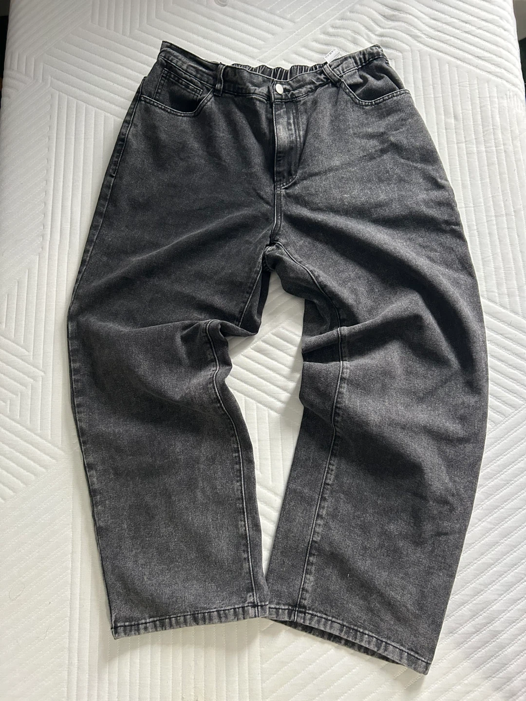 Washed Black Denim Jeans