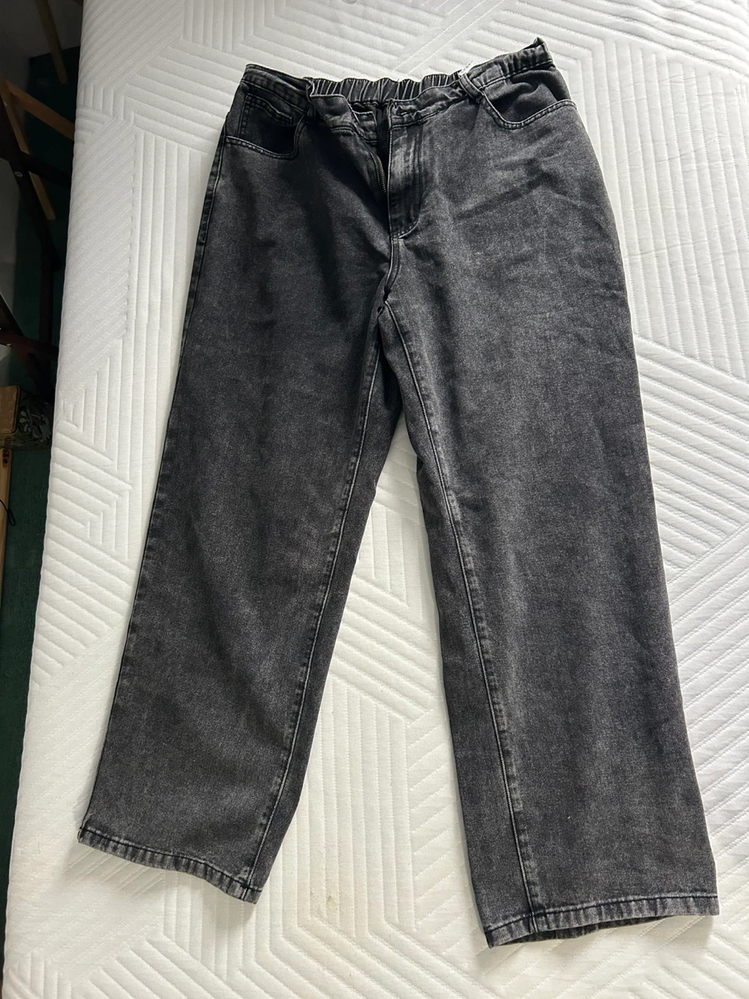 Washed Black Denim Jeans - photo 3