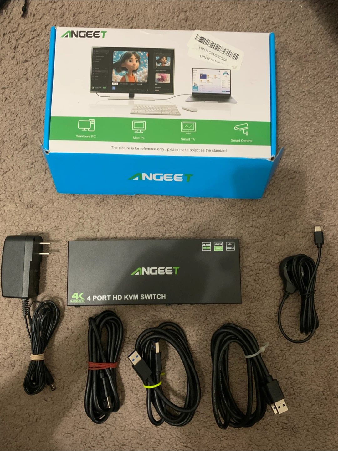 ANGEET 4 Port HD KVM Switch 4K - photo 2