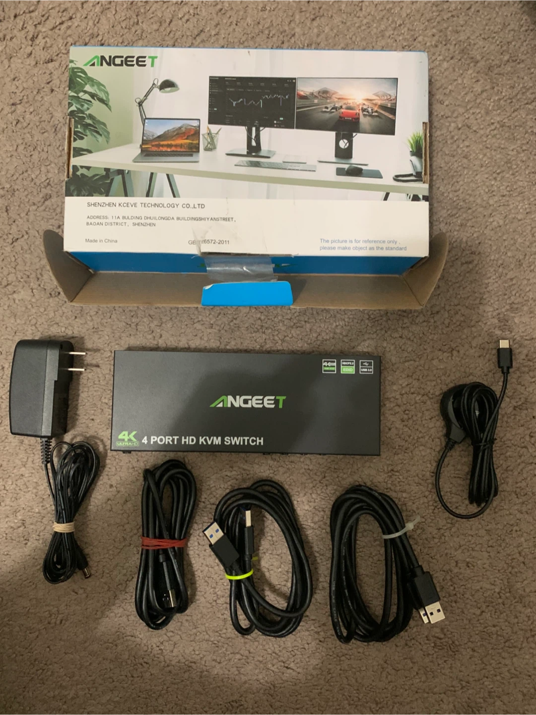 ANGEET 4 Port HD KVM Switch 4K