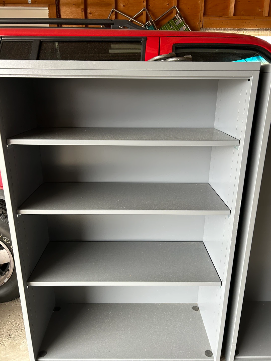 Metal adjustable shelving $75 each