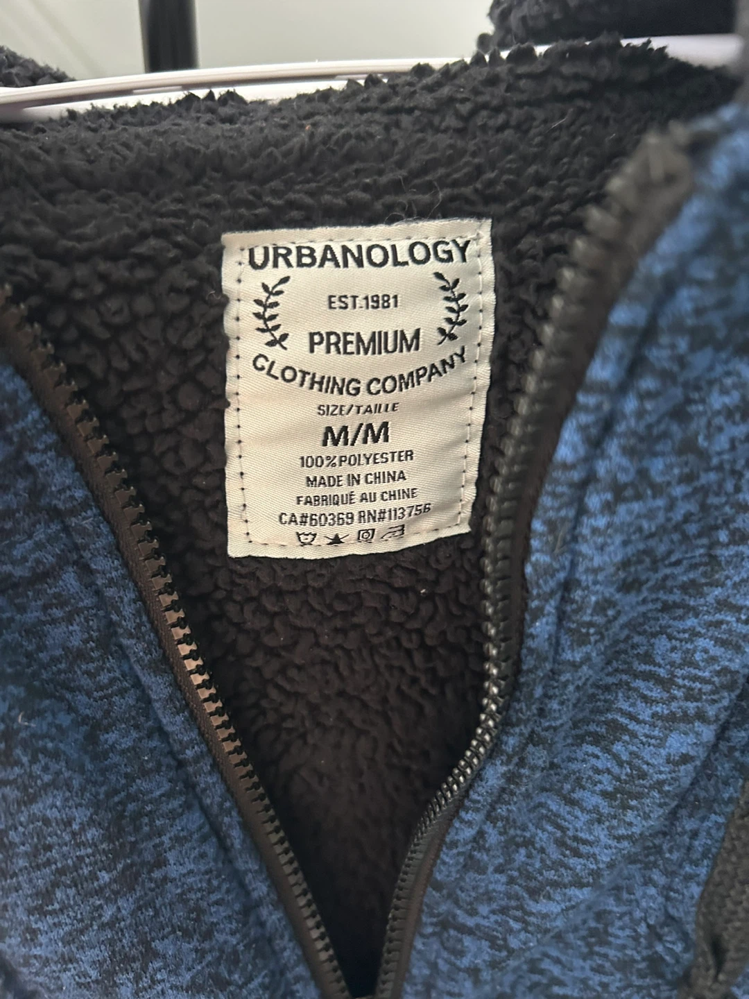 Urbanology Men's Fleece Lined Hoodie Jacket M/M - photo 3