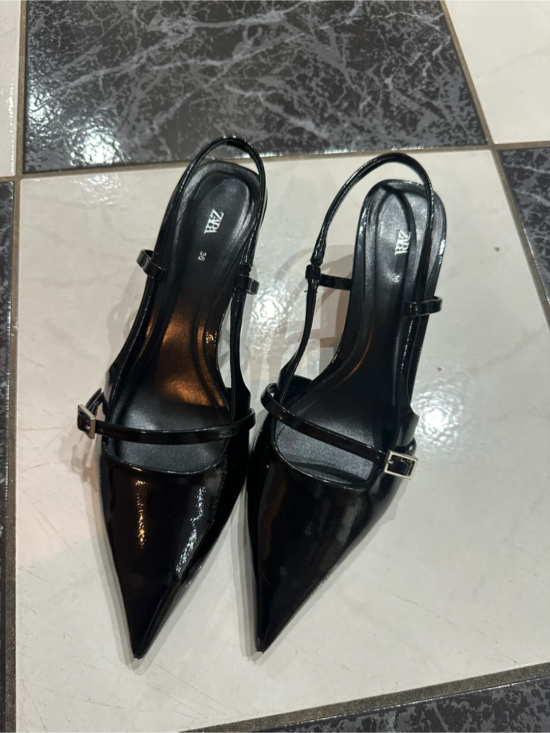 Sling back heels