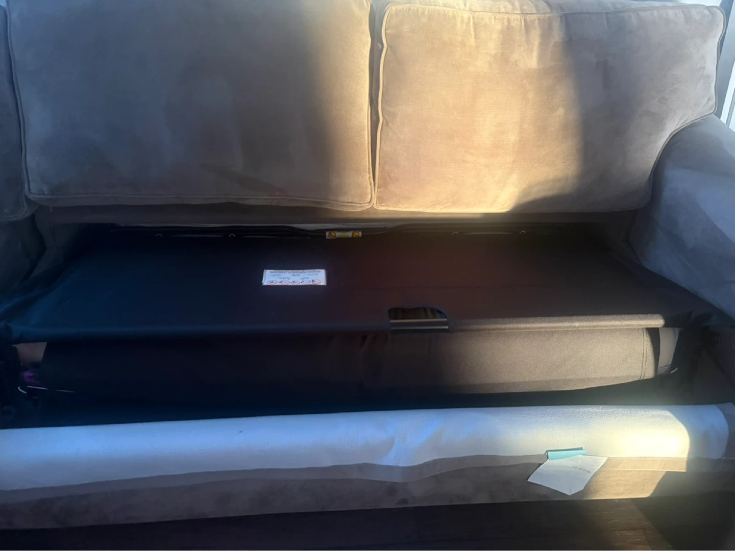 Brown Sectional Sofa with Pull-Out Bed - photo 4