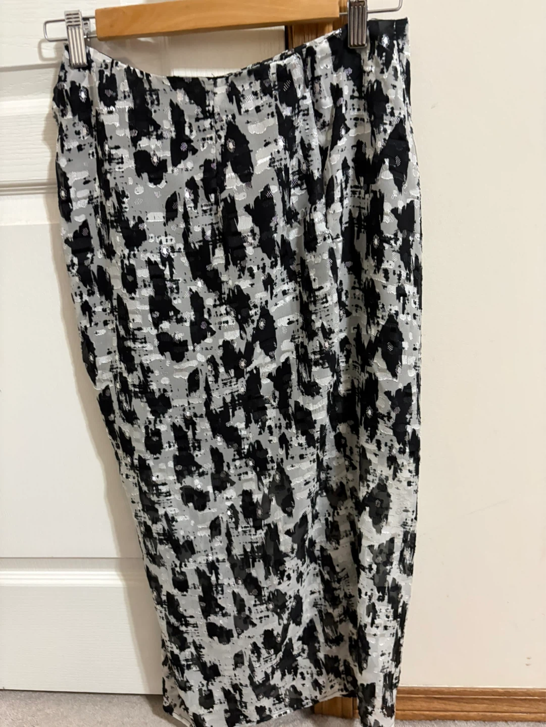 Women's Sheer Draped Print Skirt - photo 4