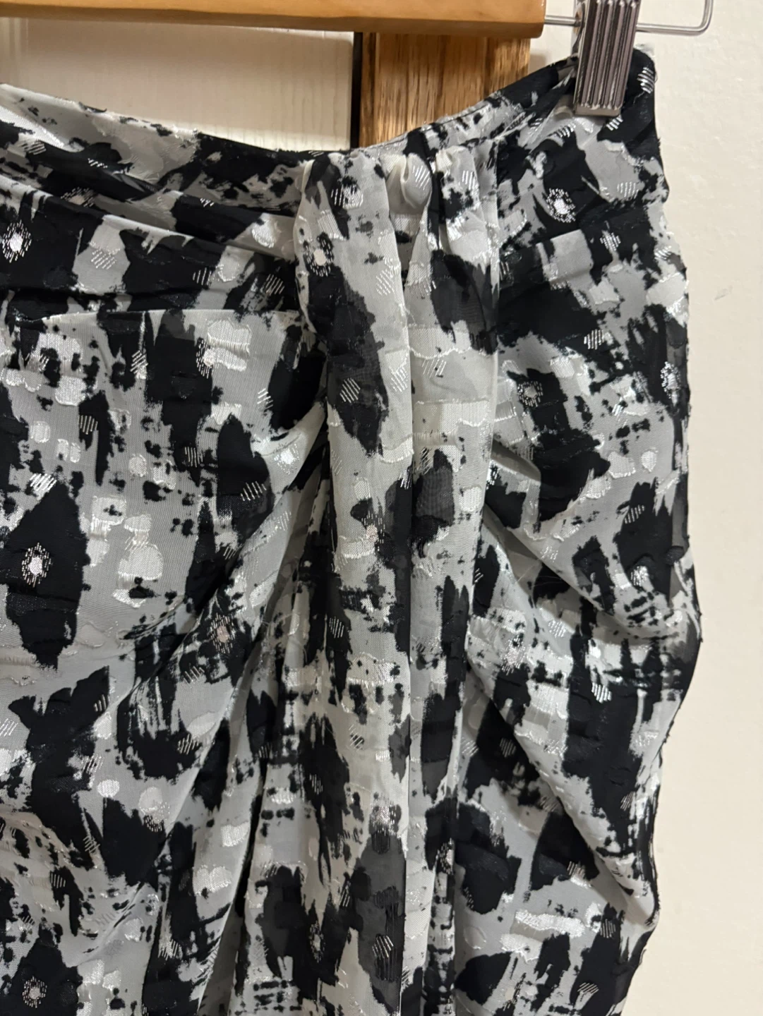Women's Sheer Draped Print Skirt - photo 2