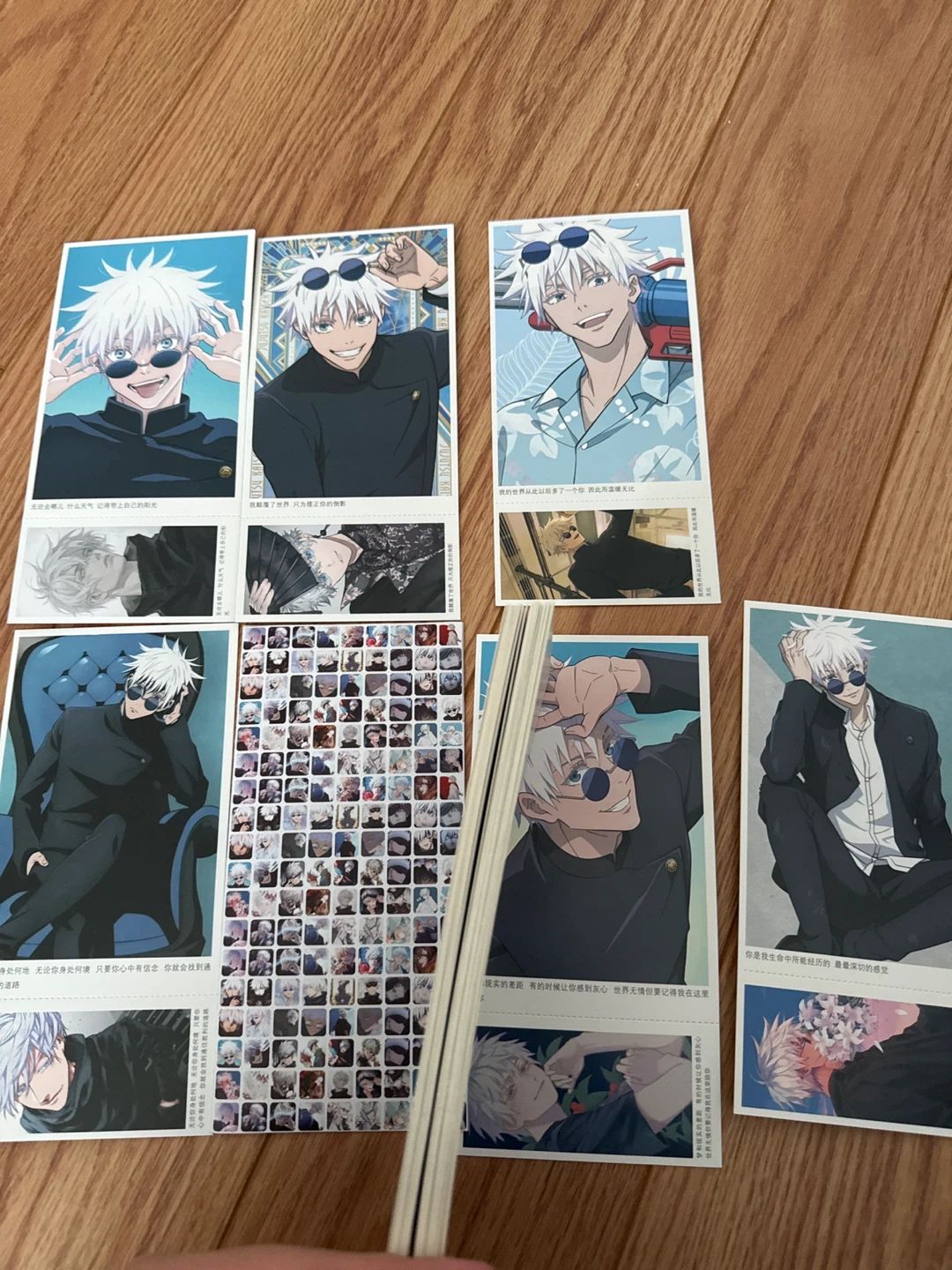 28 (total) JJK Gojo Satoru Postcard + Mini Stickers Set - photo 2