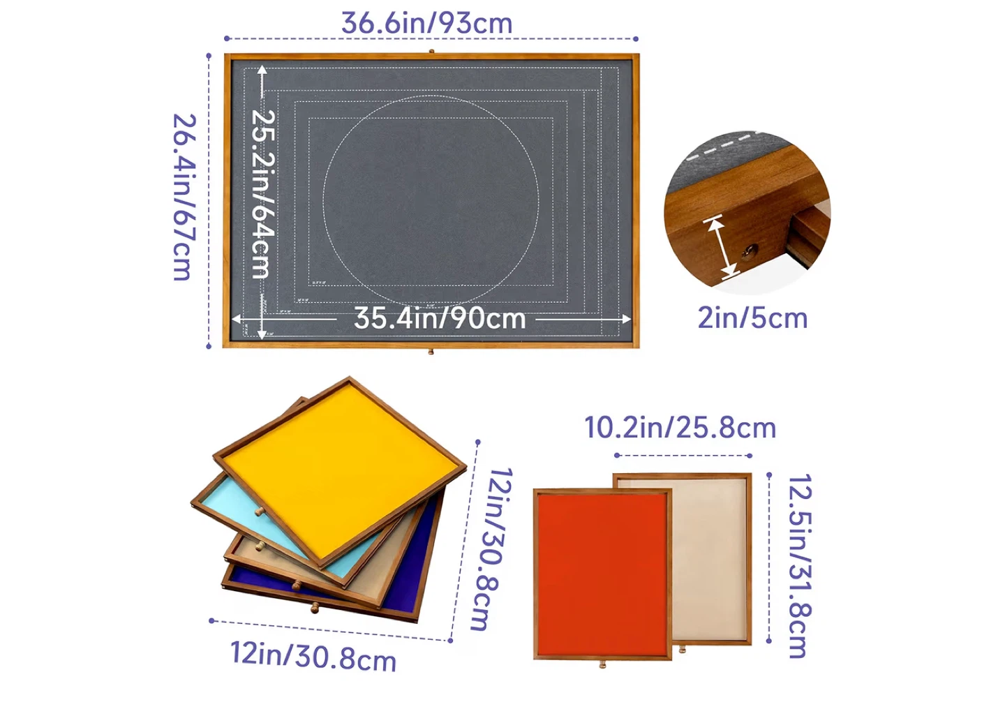 Jigsaw Puzzle Board with 6 Drawers - photo 3