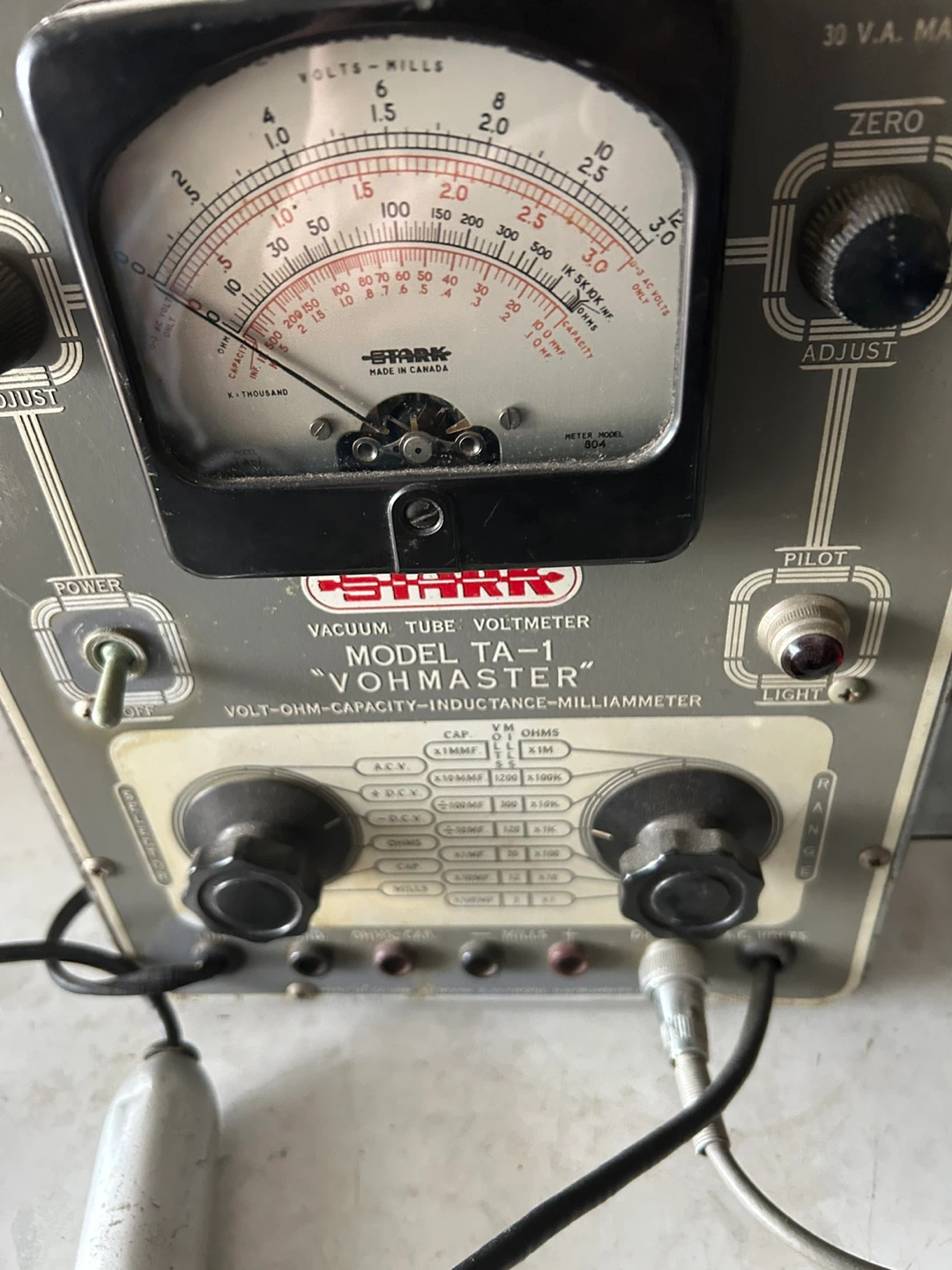 Stark TA-1 "Vohmaster" Vacuum Tube Voltmeter - photo 2