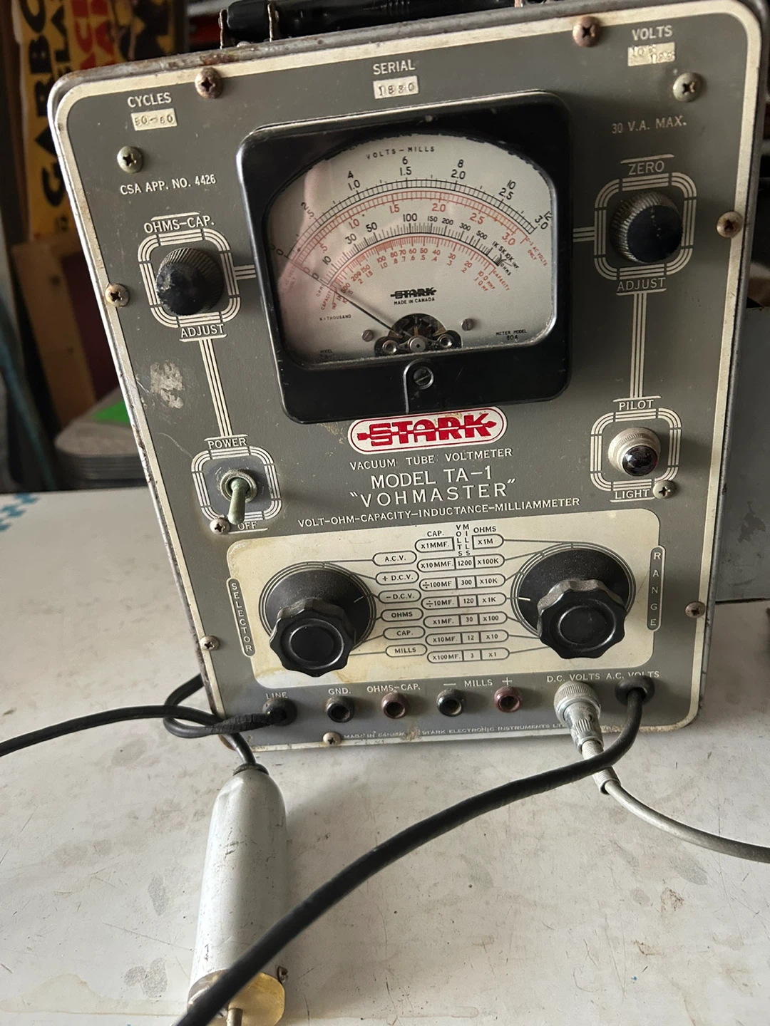 Stark TA-1 "Vohmaster" Vacuum Tube Voltmeter