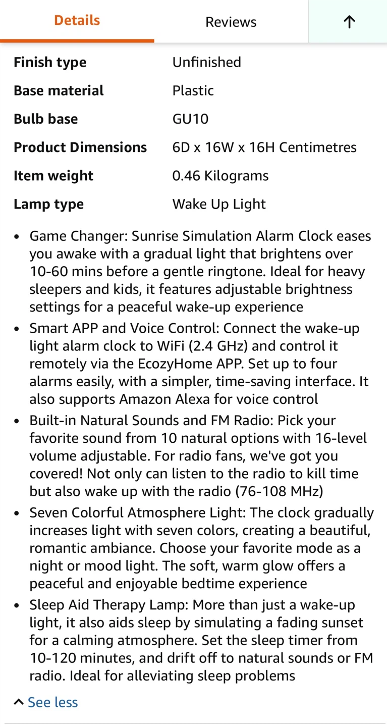 Sunrise Alarm Clock - photo 5