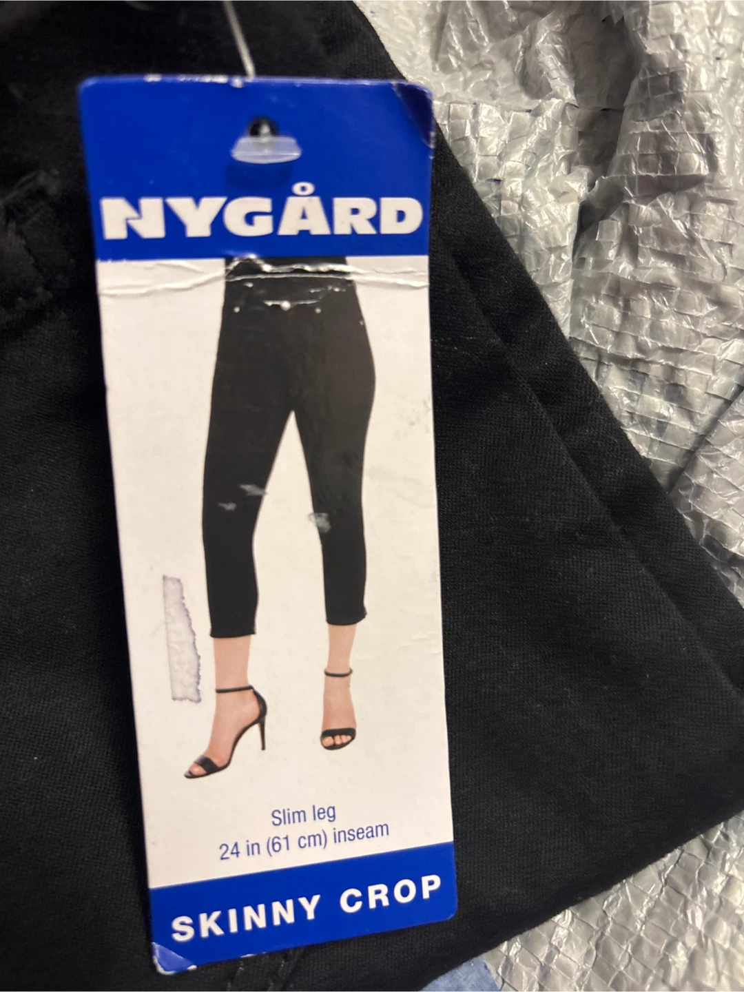 Nygård Skinny Crop Pants Black Size 10 - photo 3