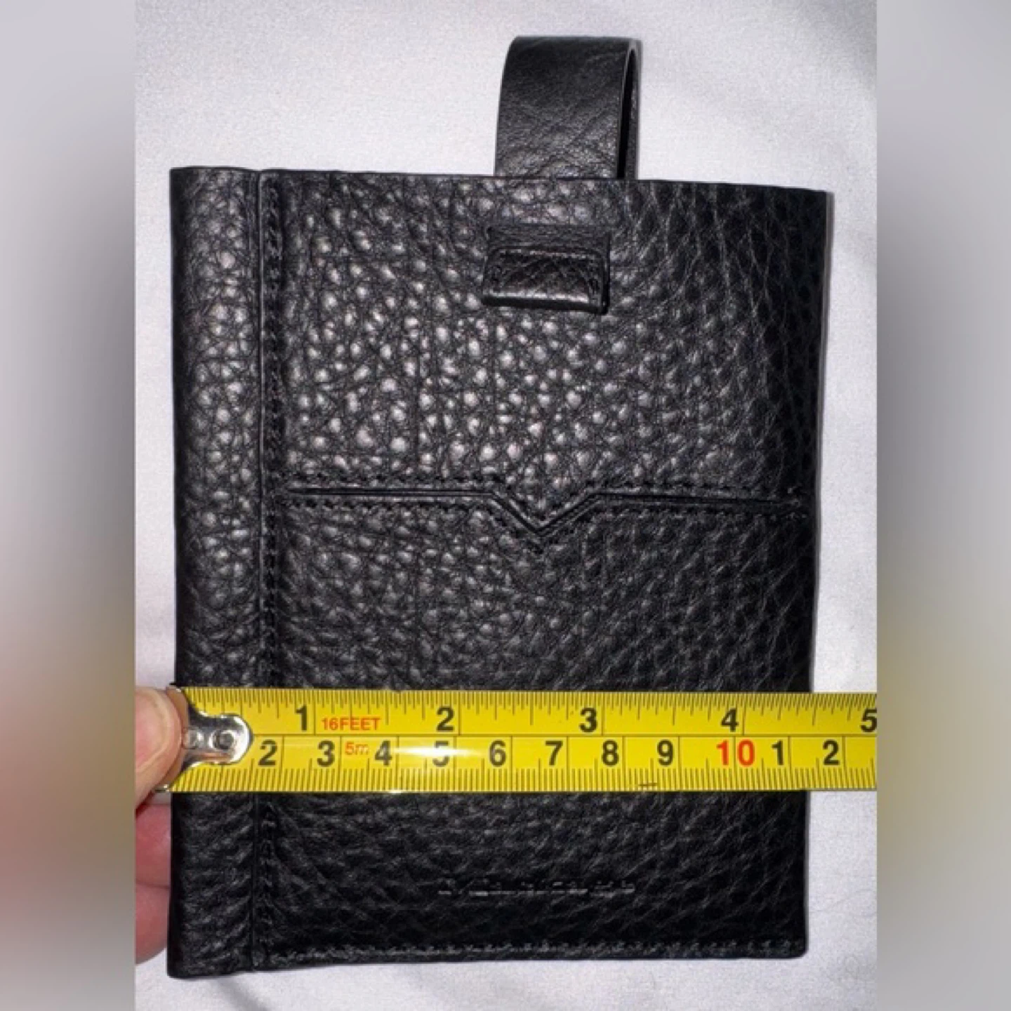 Mackage Black Leather Card Holder / Passport Holder with Pen - photo 3