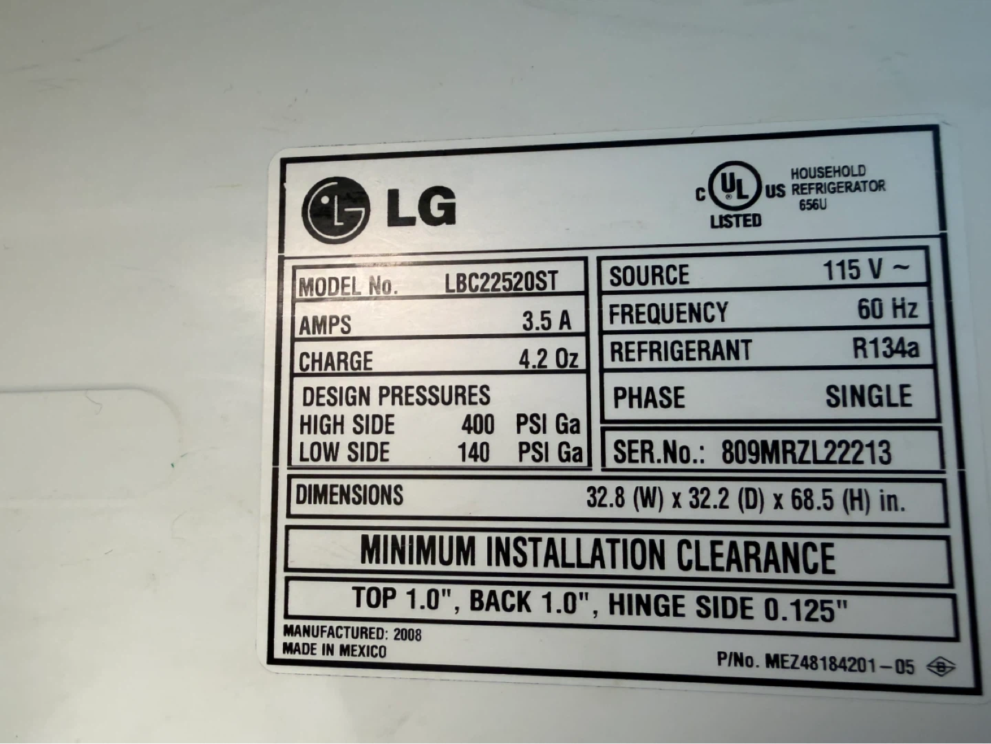 Stainless Steel LG Refrigerator - photo 2