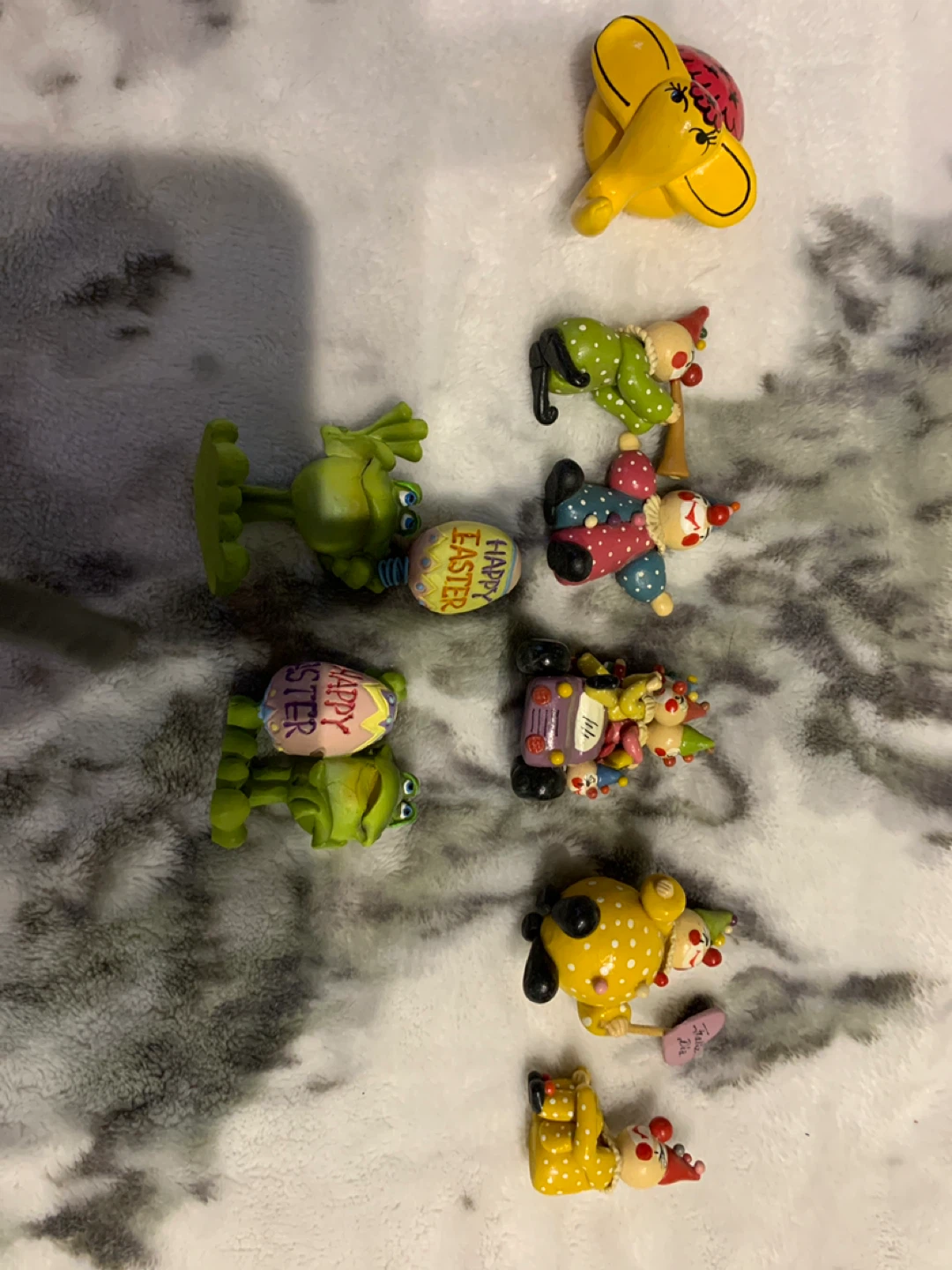 Easter and Clown Figurines