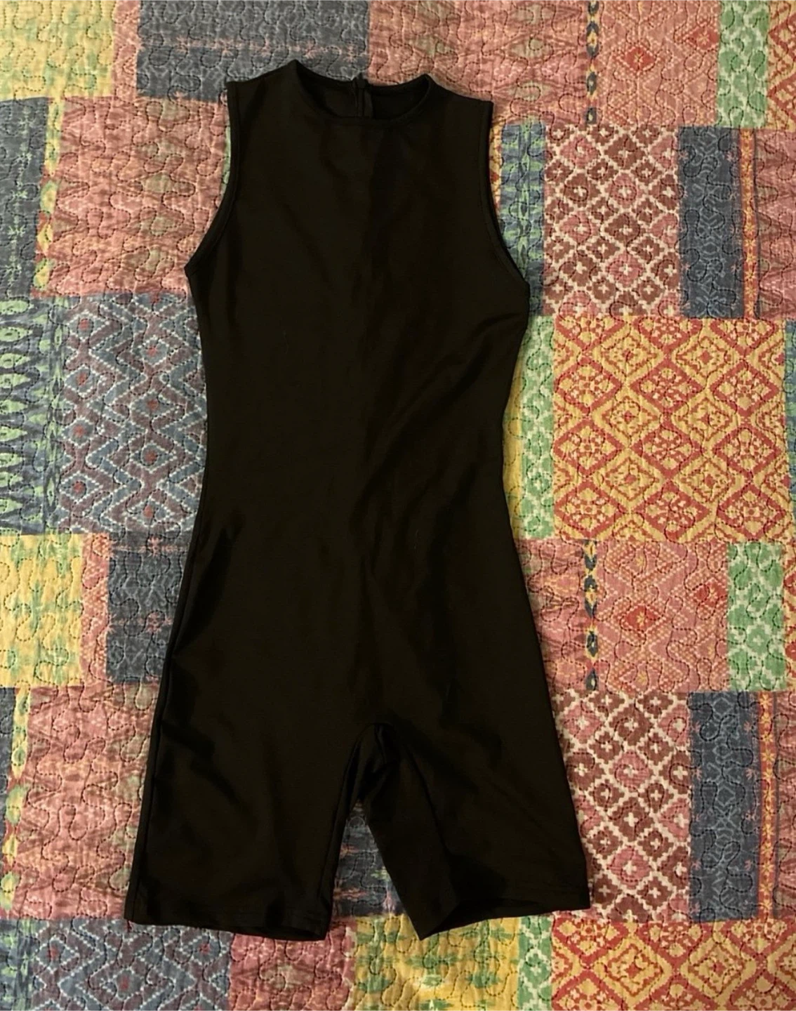 Black Sleeveless Unitard Leotard