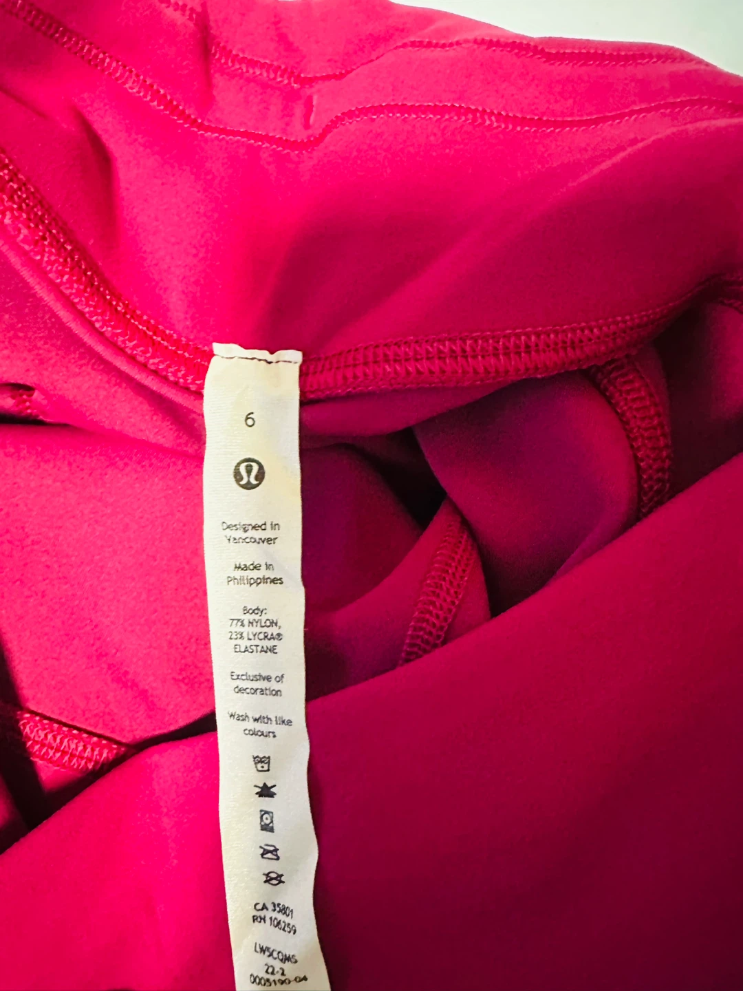 Lululemon Hot Pink Leggings Size 6 - photo 3