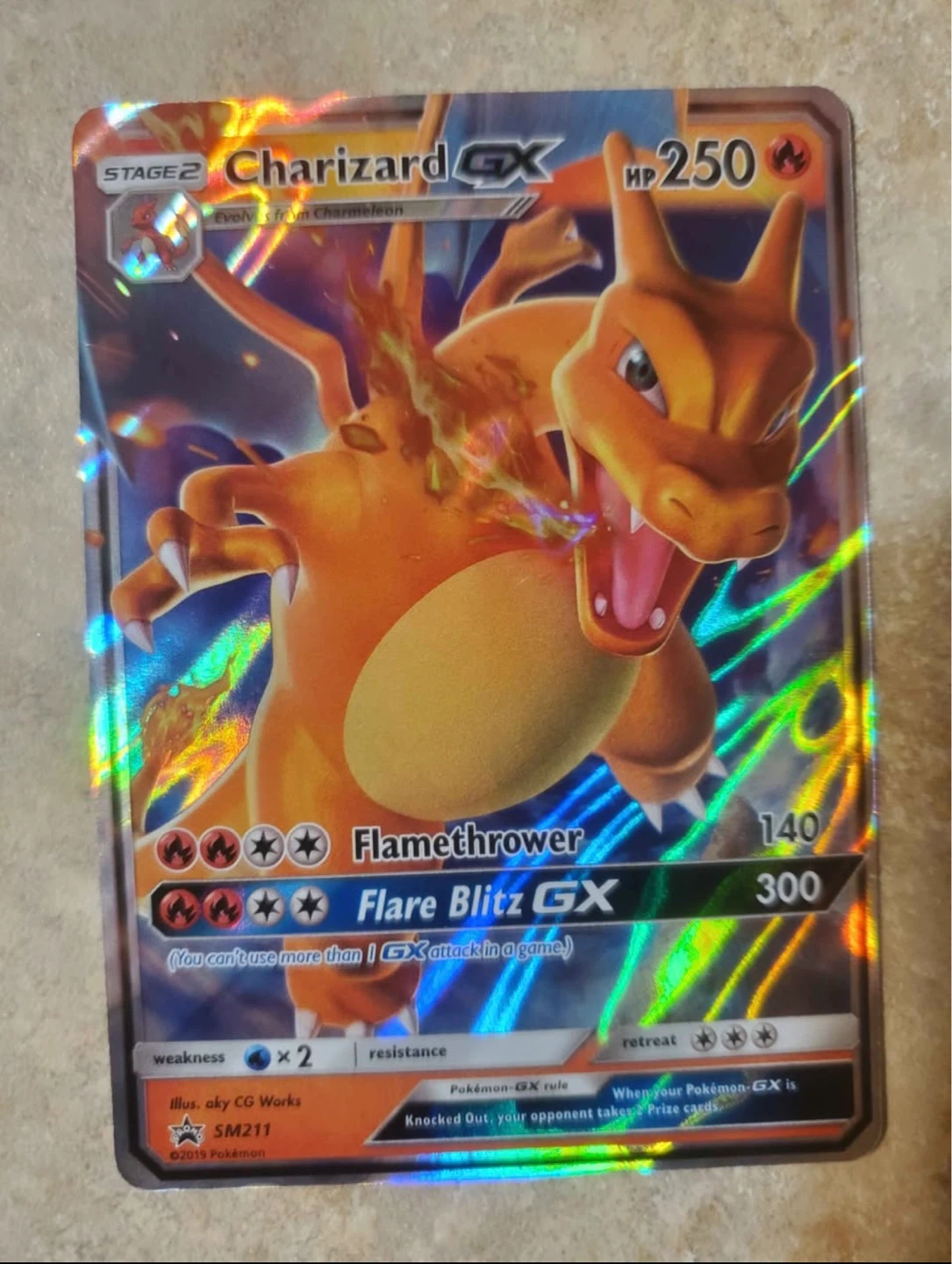 Charizard GX Card SM11 - Sun & Moon