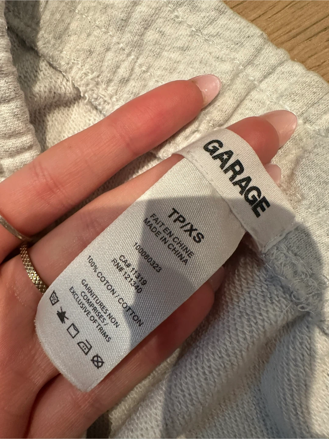GARAGE Grey Cotton Lounge Shorts TP/XS - photo 3