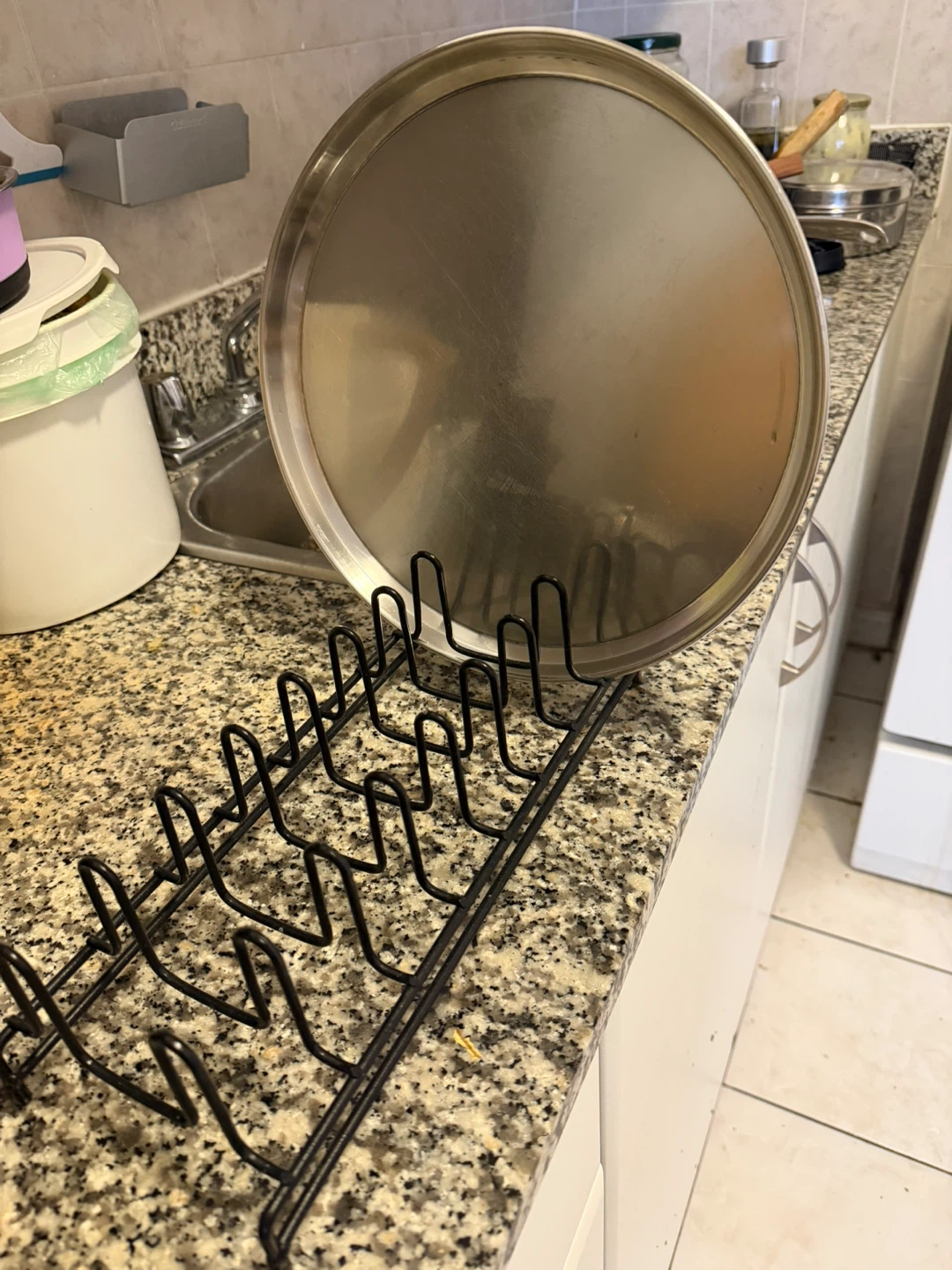 Black Metal plates Rack Organizer