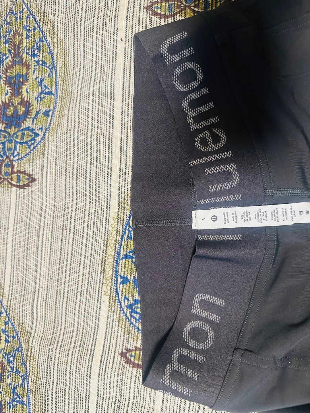 Lululemon Black Cropped Leggings Size 8 - photo 3