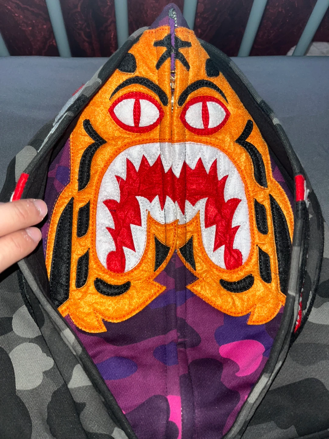 BAPE Full Zip Hoodie Camo Grey - photo 5