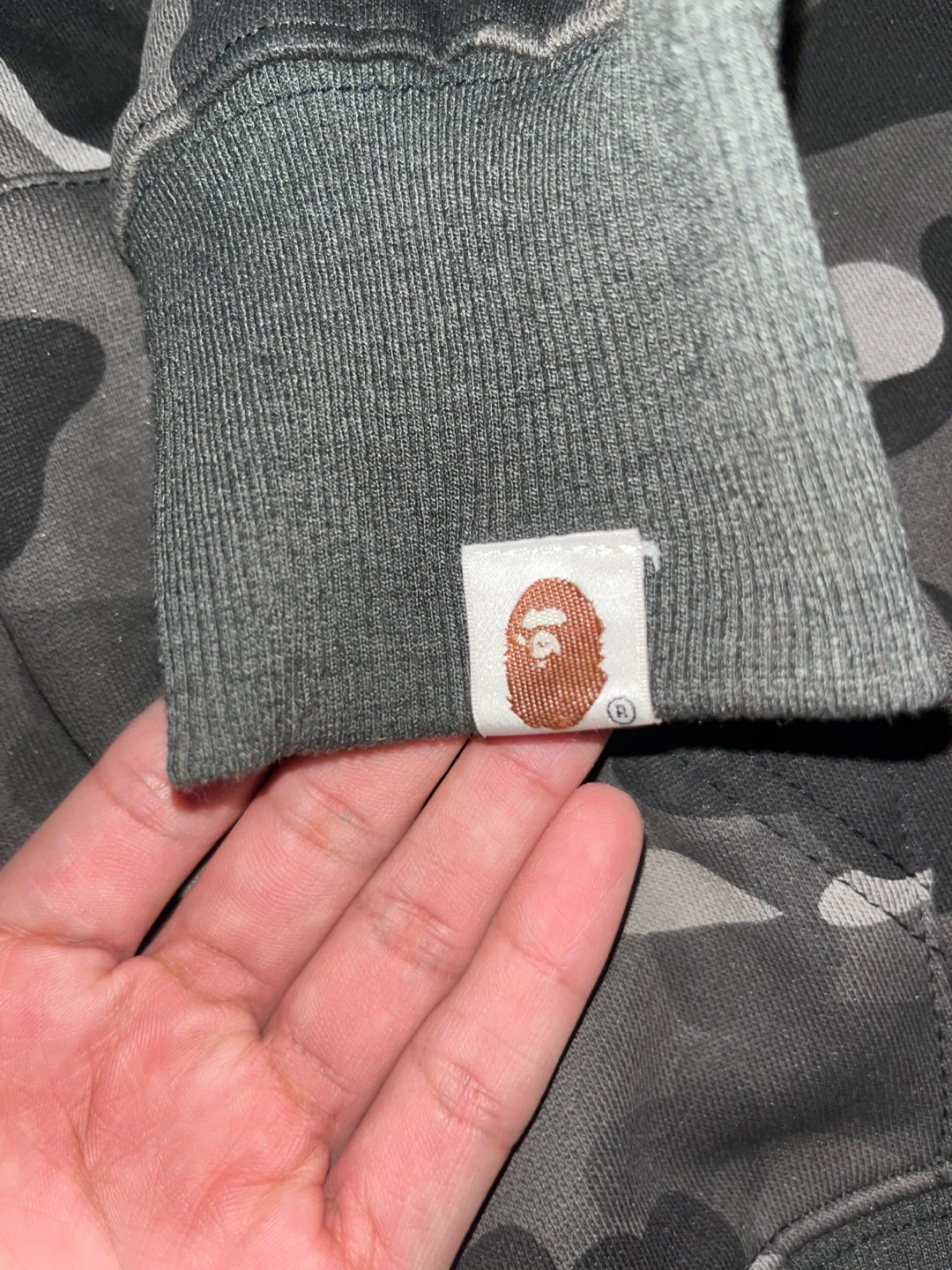 BAPE Full Zip Hoodie Camo Grey - photo 3