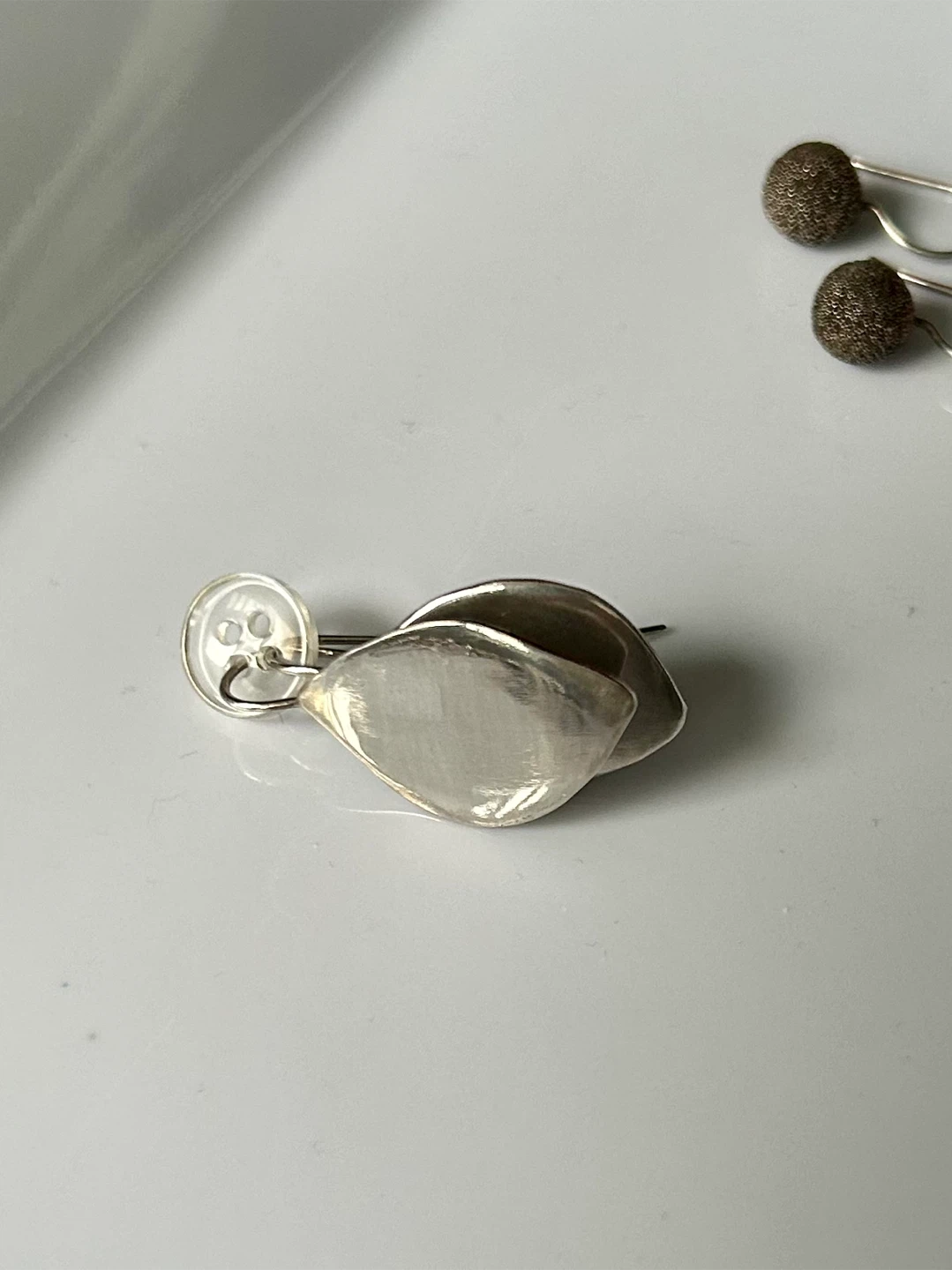 Silver Teardrop Dangle Earrings - photo 3