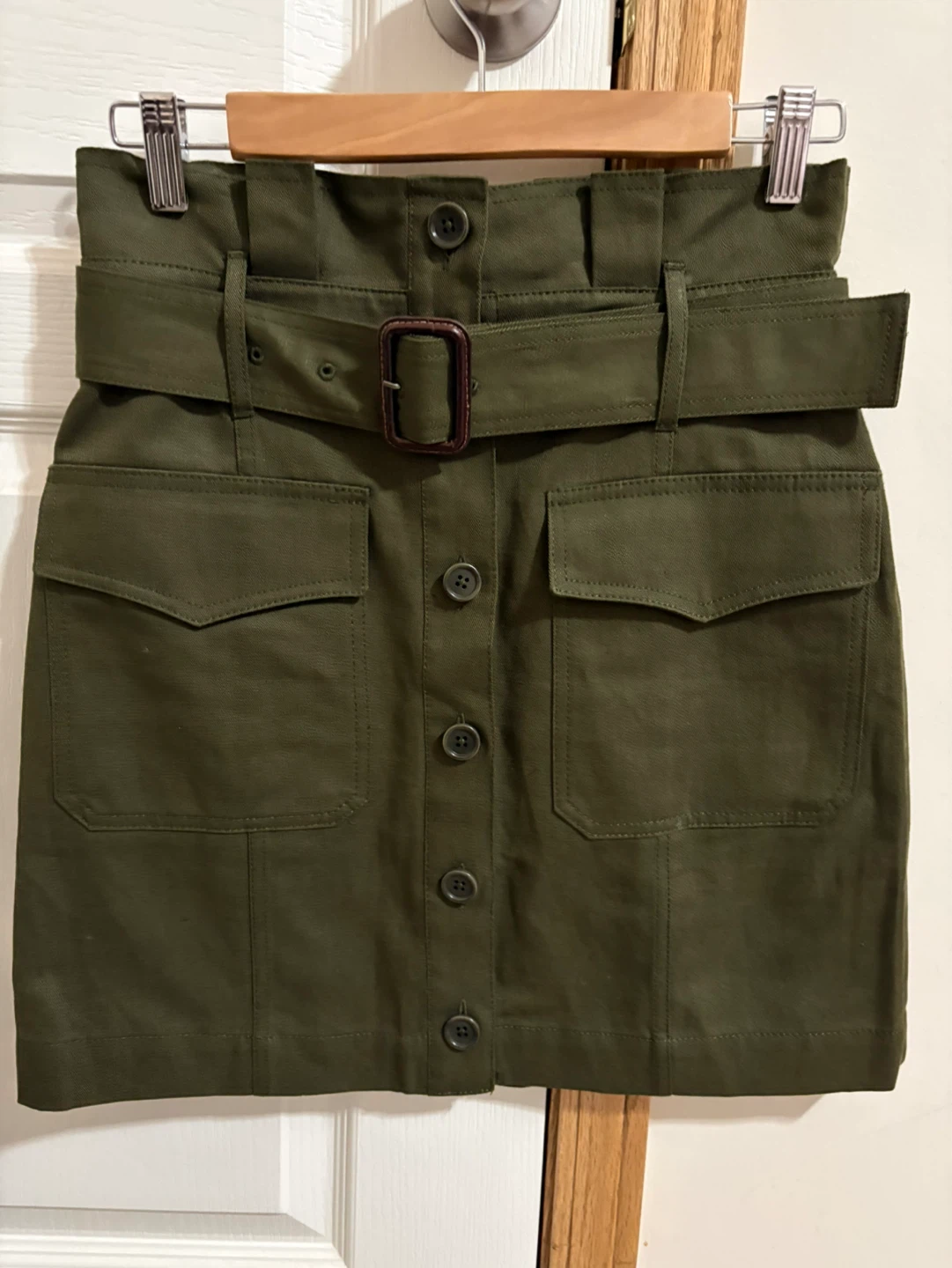 Banana republic Green Utility Belted Mini Skirt