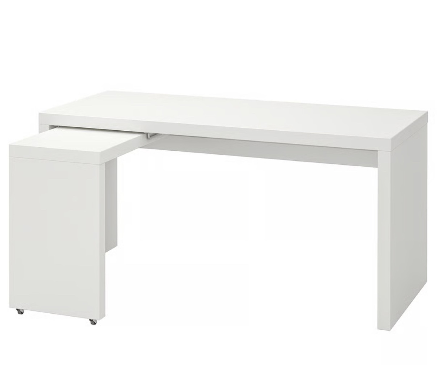 IKEA MALM desk with pull out panel L shaped desk - photo 2