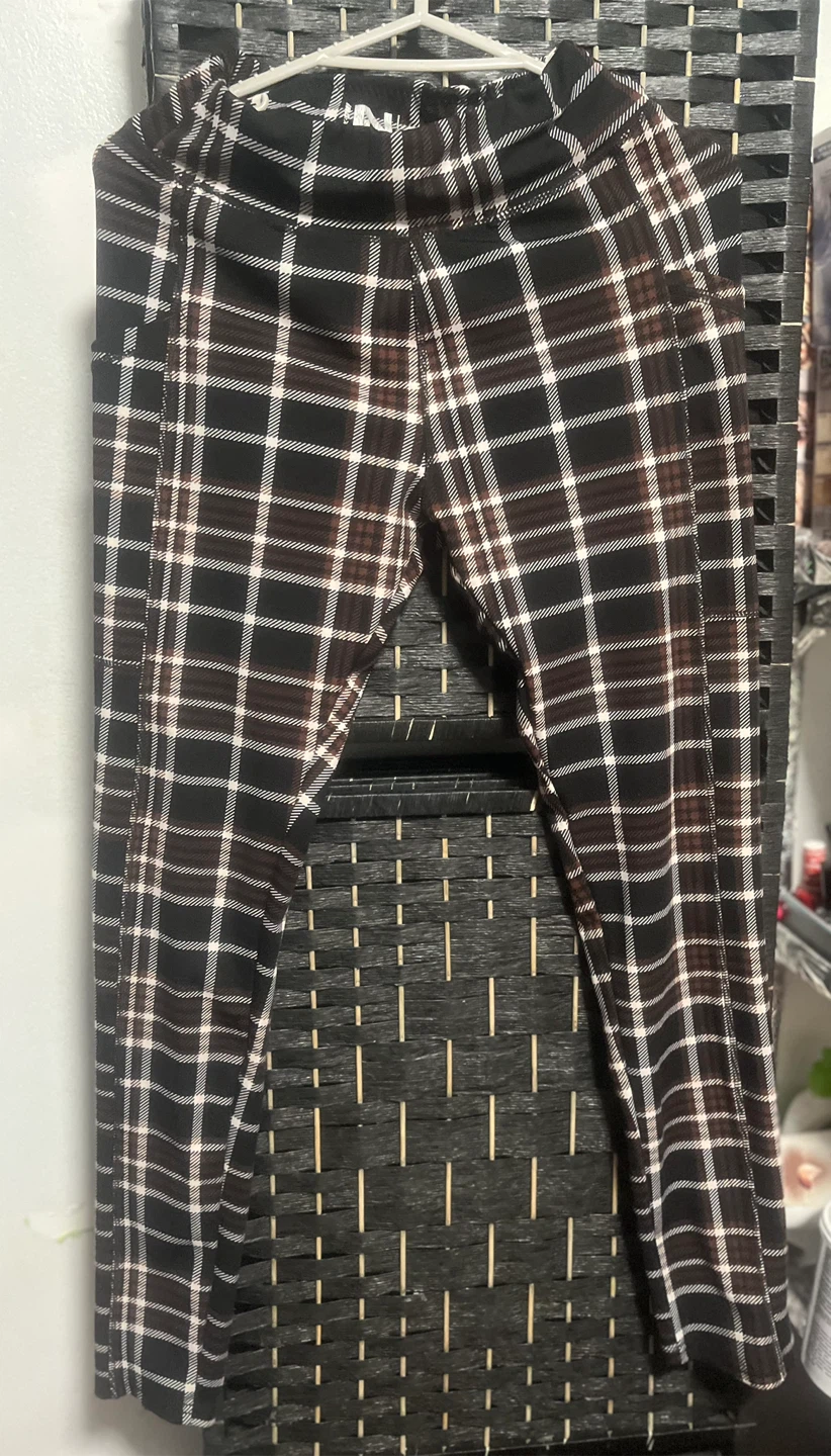 Black and Brown Plaid Leggings