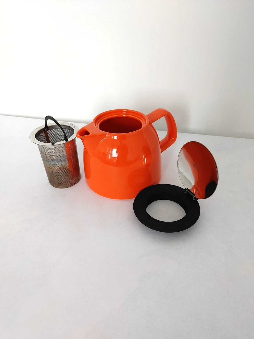 Forlife Orange Ceramic Teapot with Infuser - photo 5