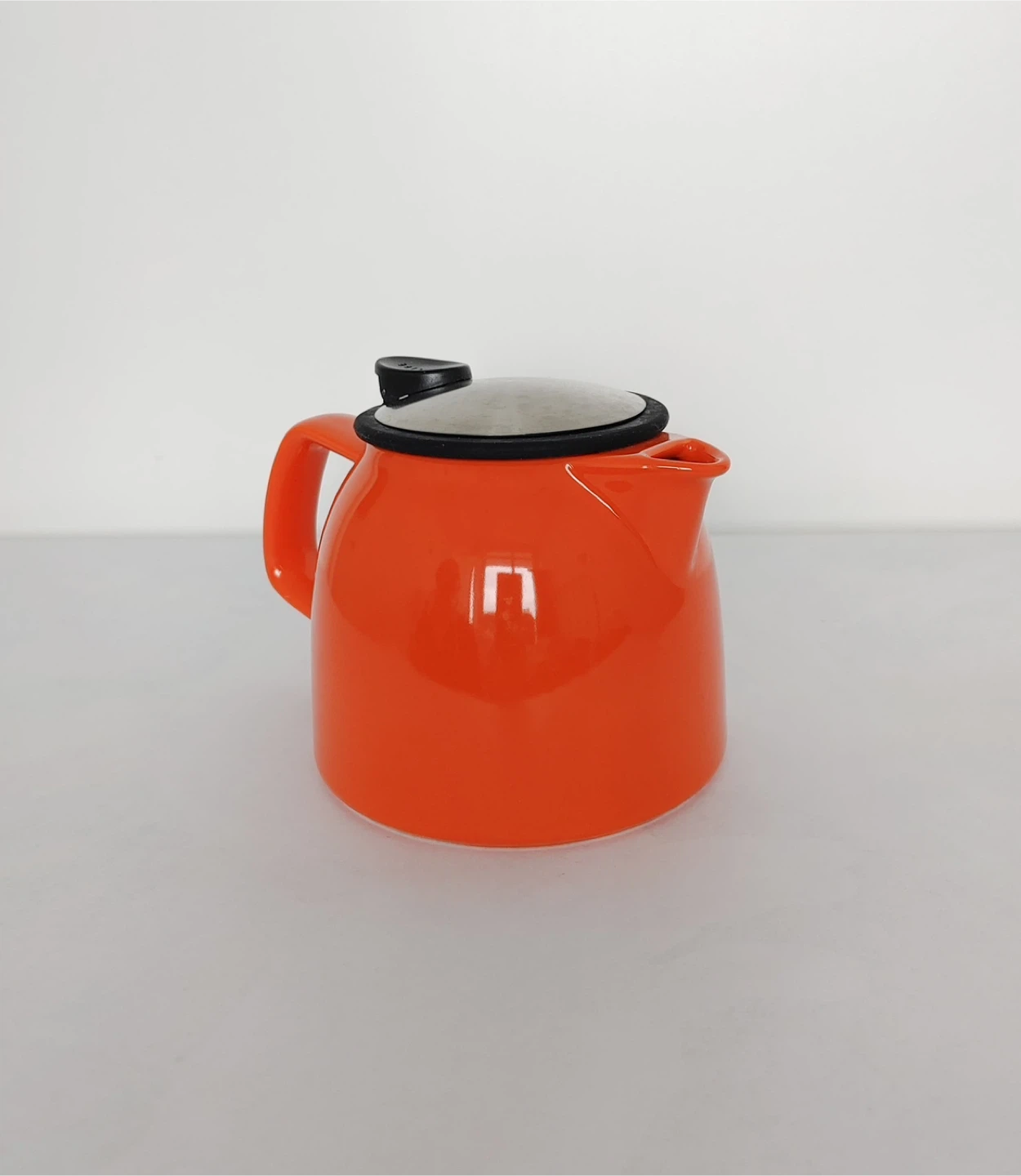 Forlife Orange Ceramic Teapot with Infuser