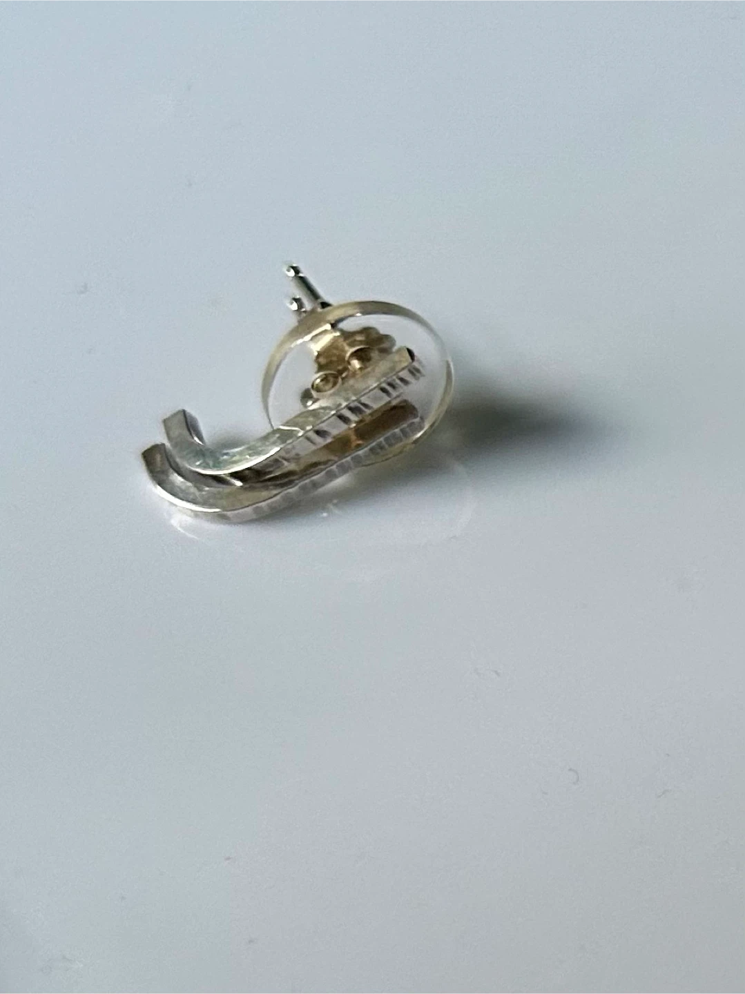 Silver J Shaped earrings - photo 2