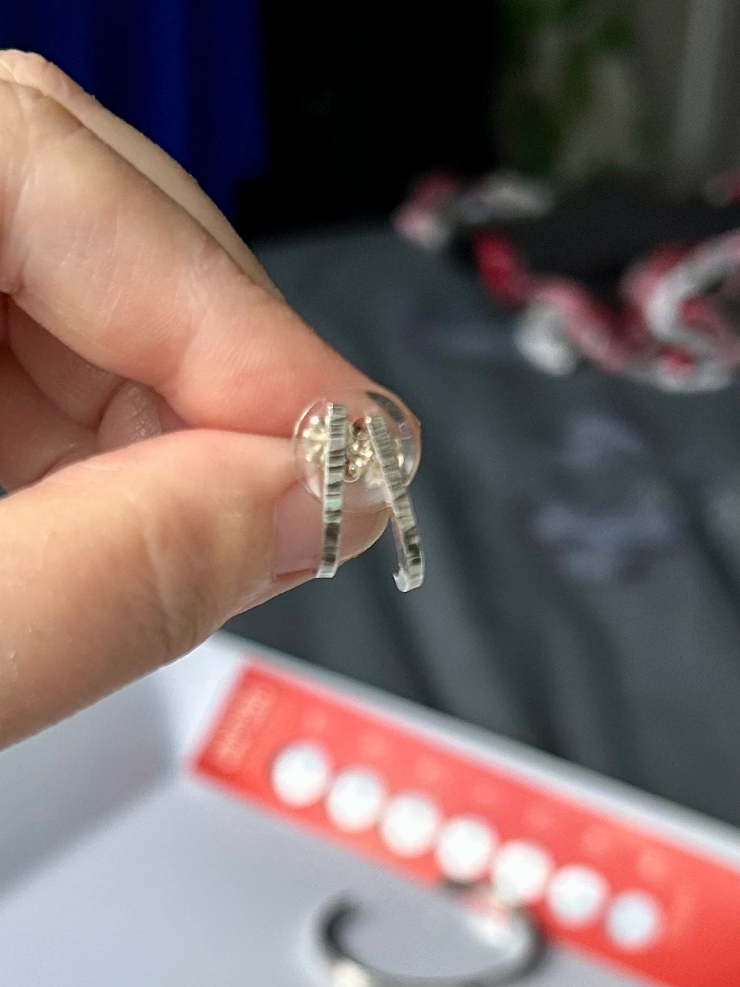 Silver J Shaped earrings - photo 4