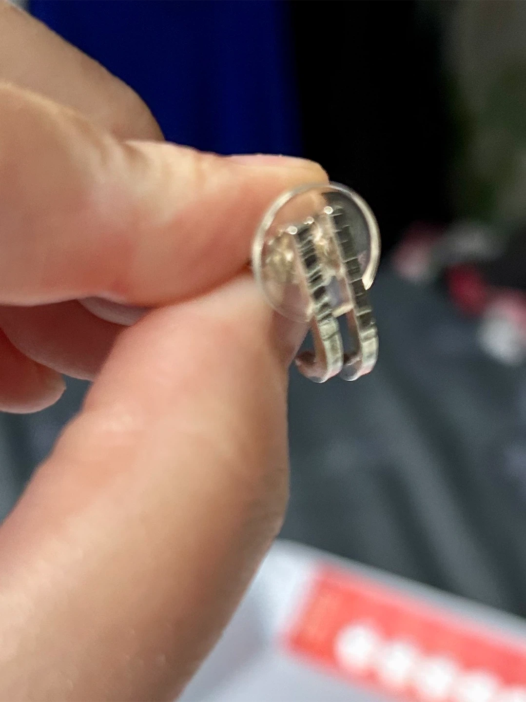 Silver J Shaped earrings