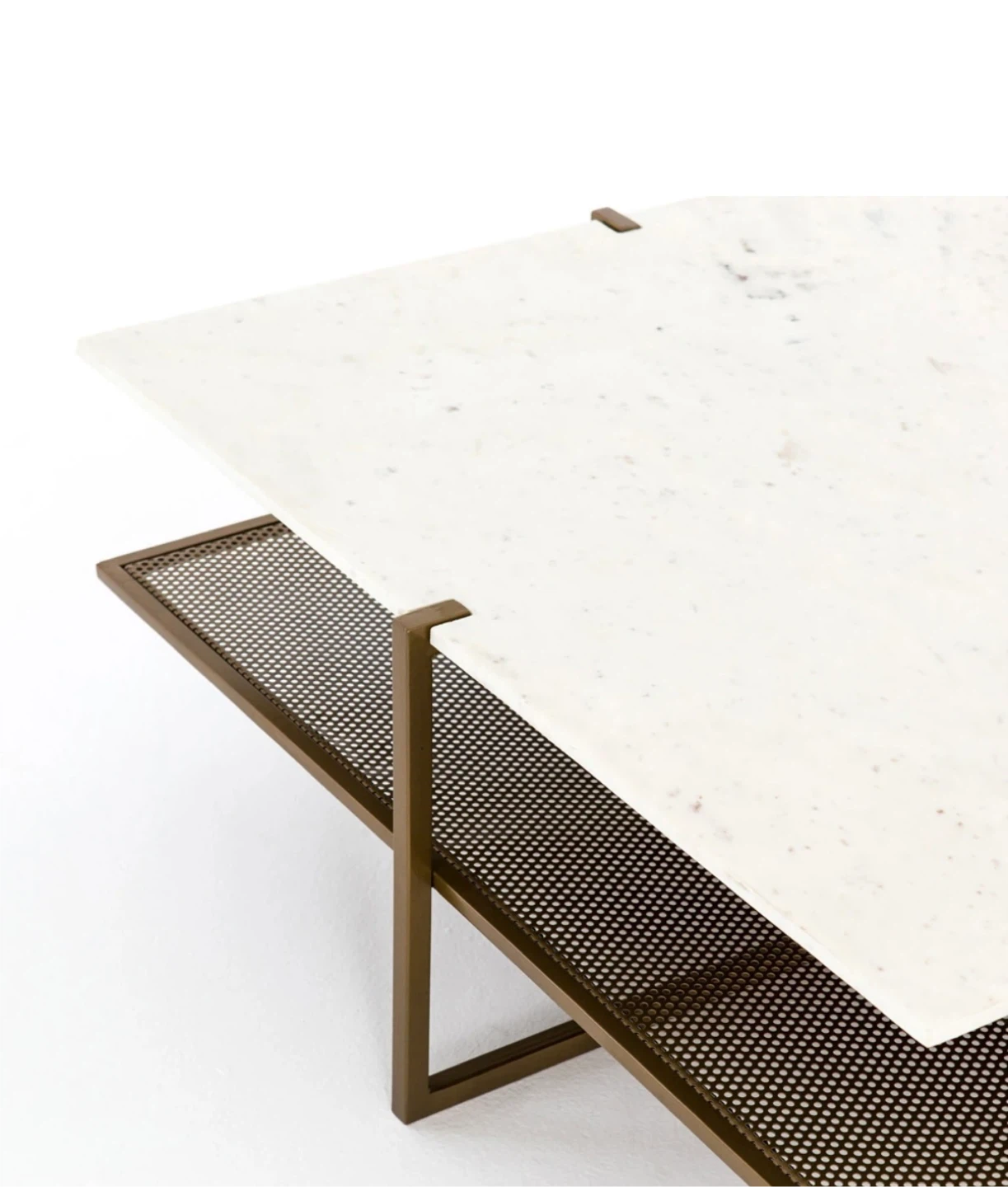 Lawrence Modern Classic Square White Marble Coffee Table - photo 4