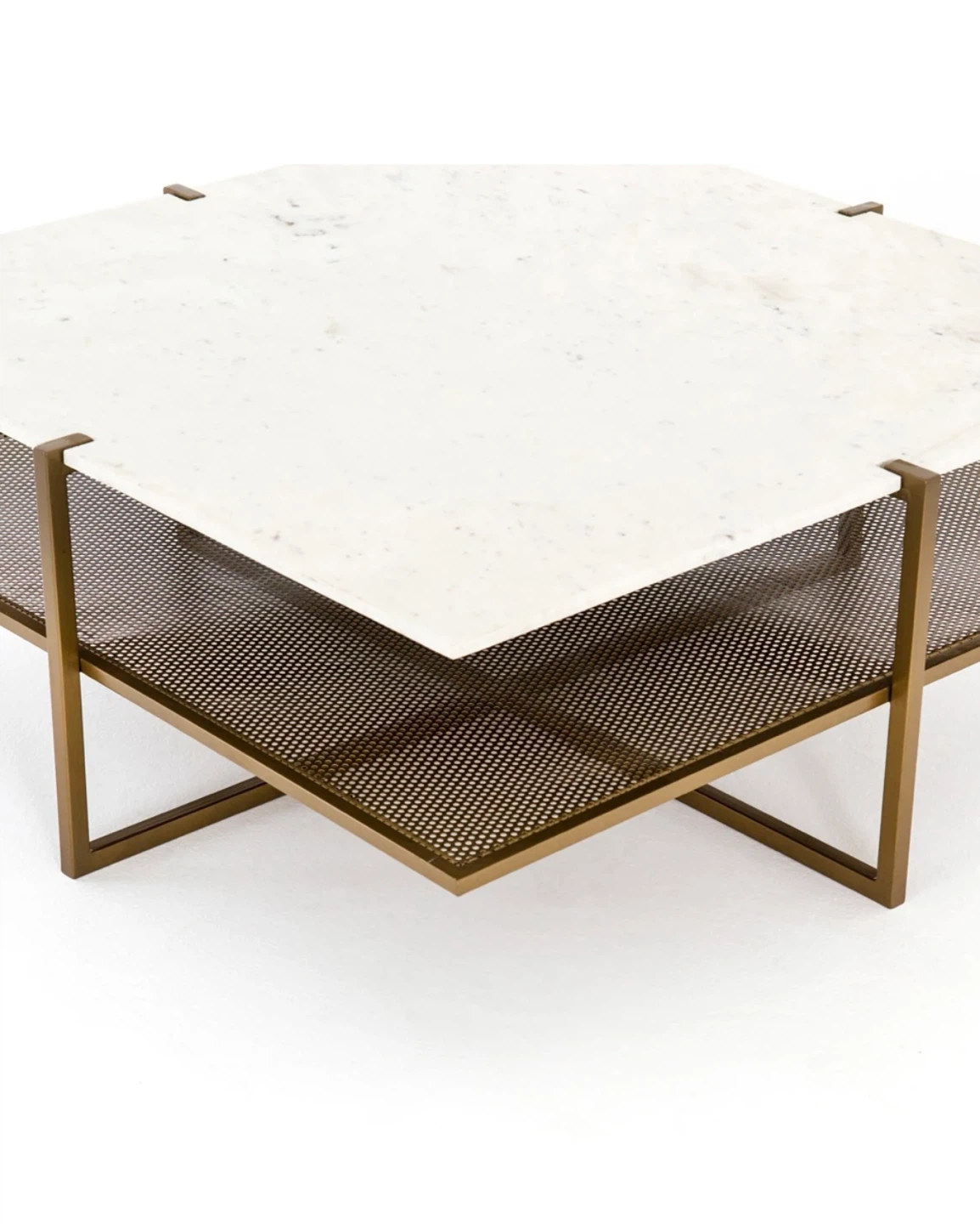 Lawrence Modern Classic Square White Marble Coffee Table - photo 3