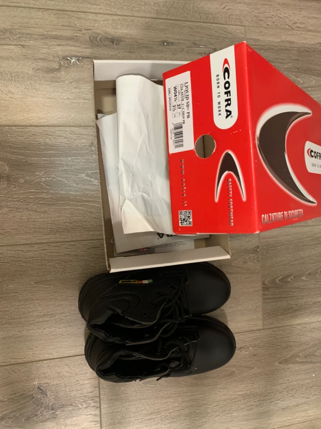 COFRA Black Safety Work Boots - Size 37 - photo 3