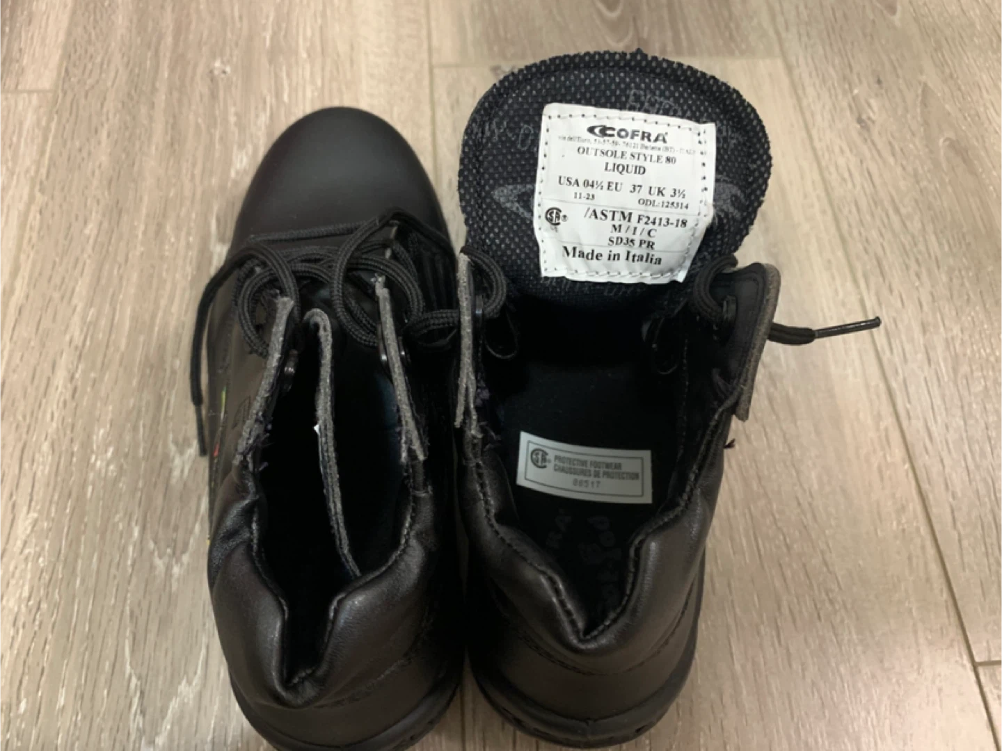 COFRA Black Safety Work Boots - Size 37 - photo 2