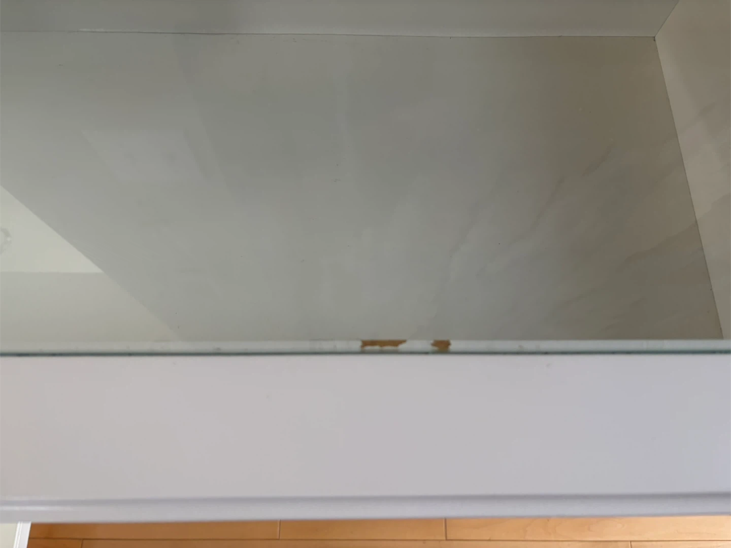 White Console Table with Glass Top - photo 2