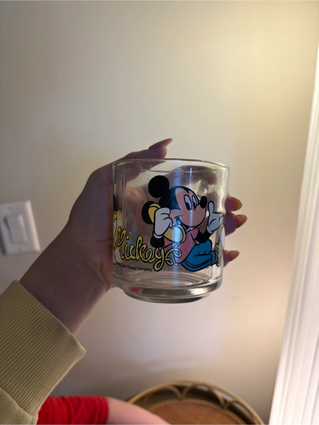 Disney Mickey and Minnie Mouse Glass Tumbler