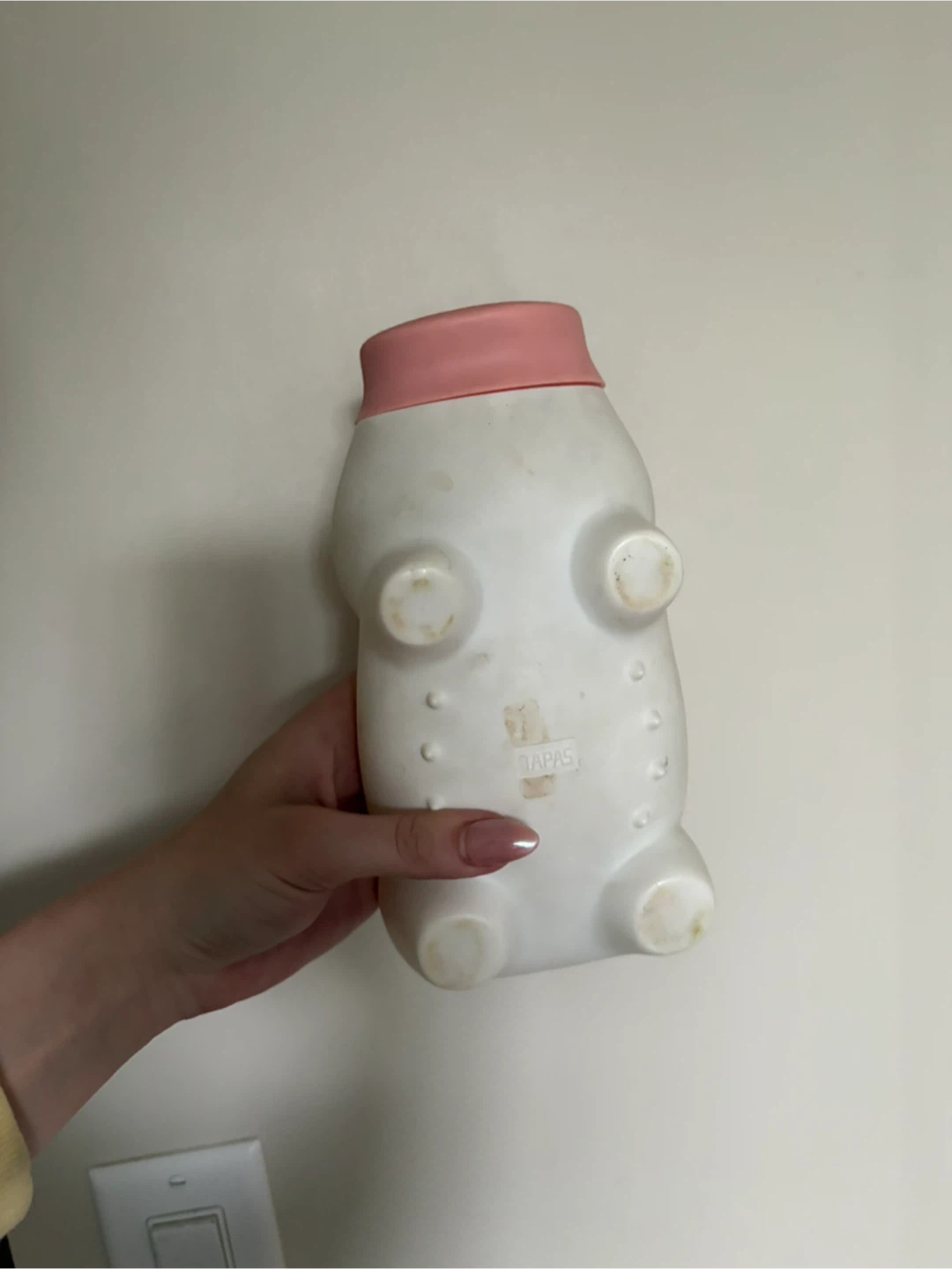 White Piggy Bank with Pink Nose - photo 2