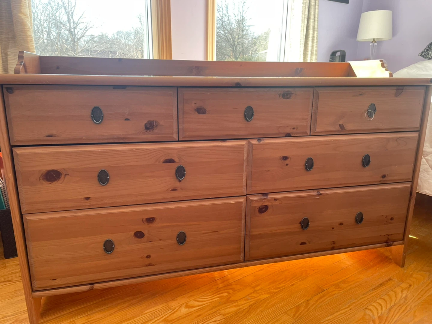 Wooden Dresser with 7 Drawers