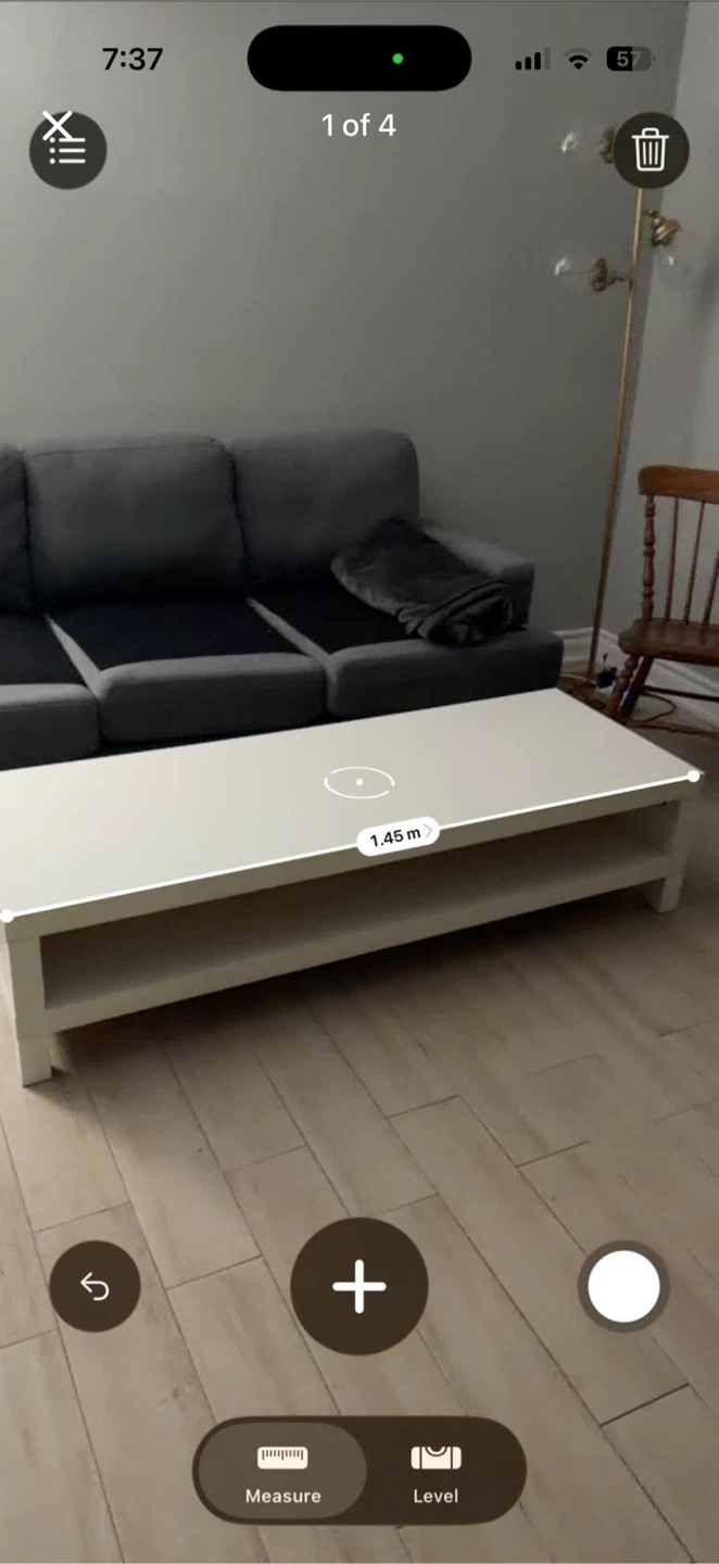 White Coffee Table with Shelves