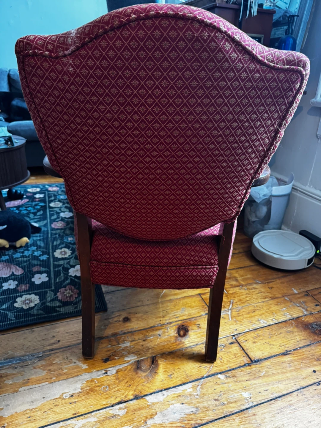 Vintage Red Upholstered Armchair - photo 2