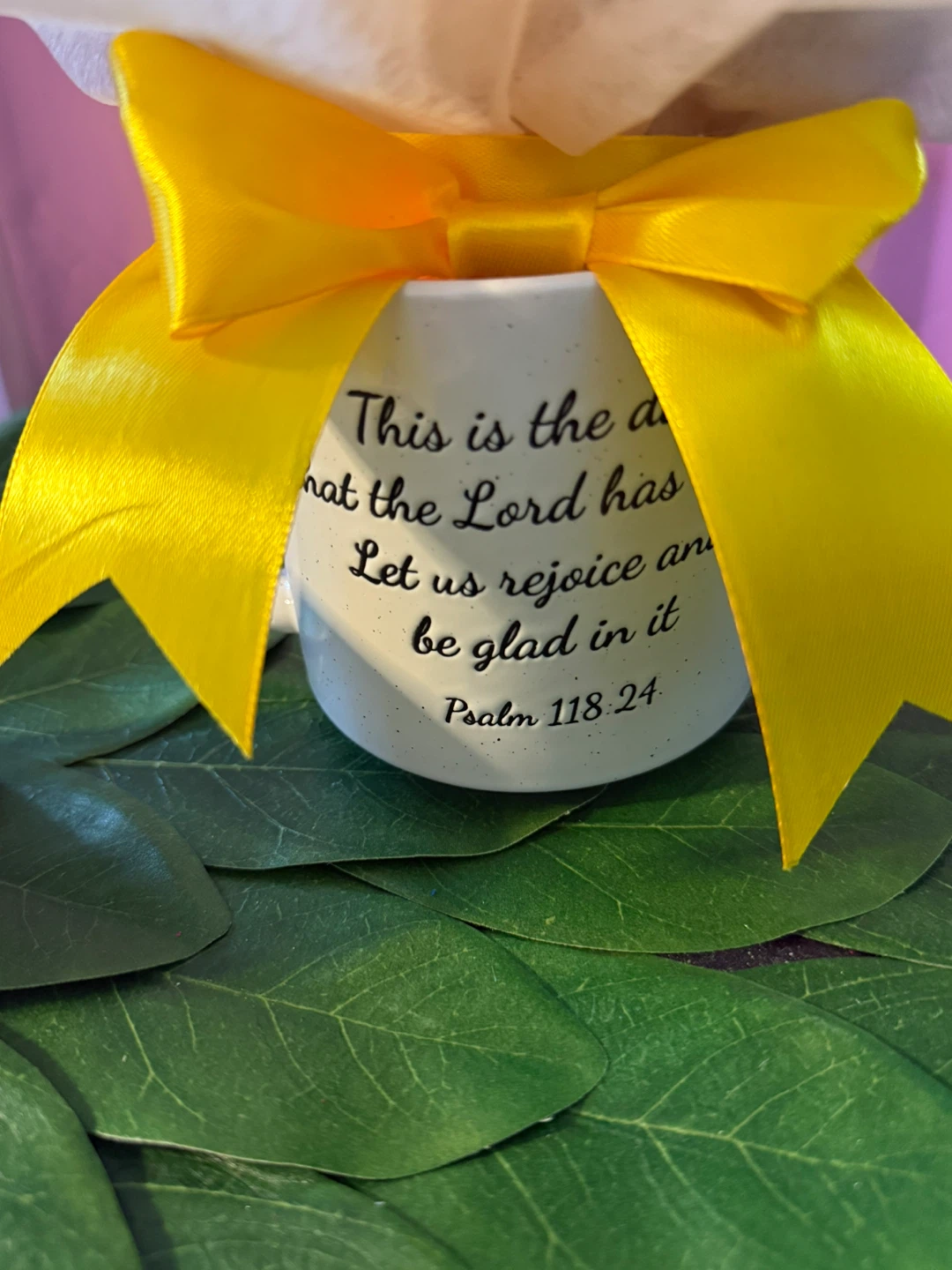 Decorative Mug with Ribbon and Artificial Flowers - photo 2